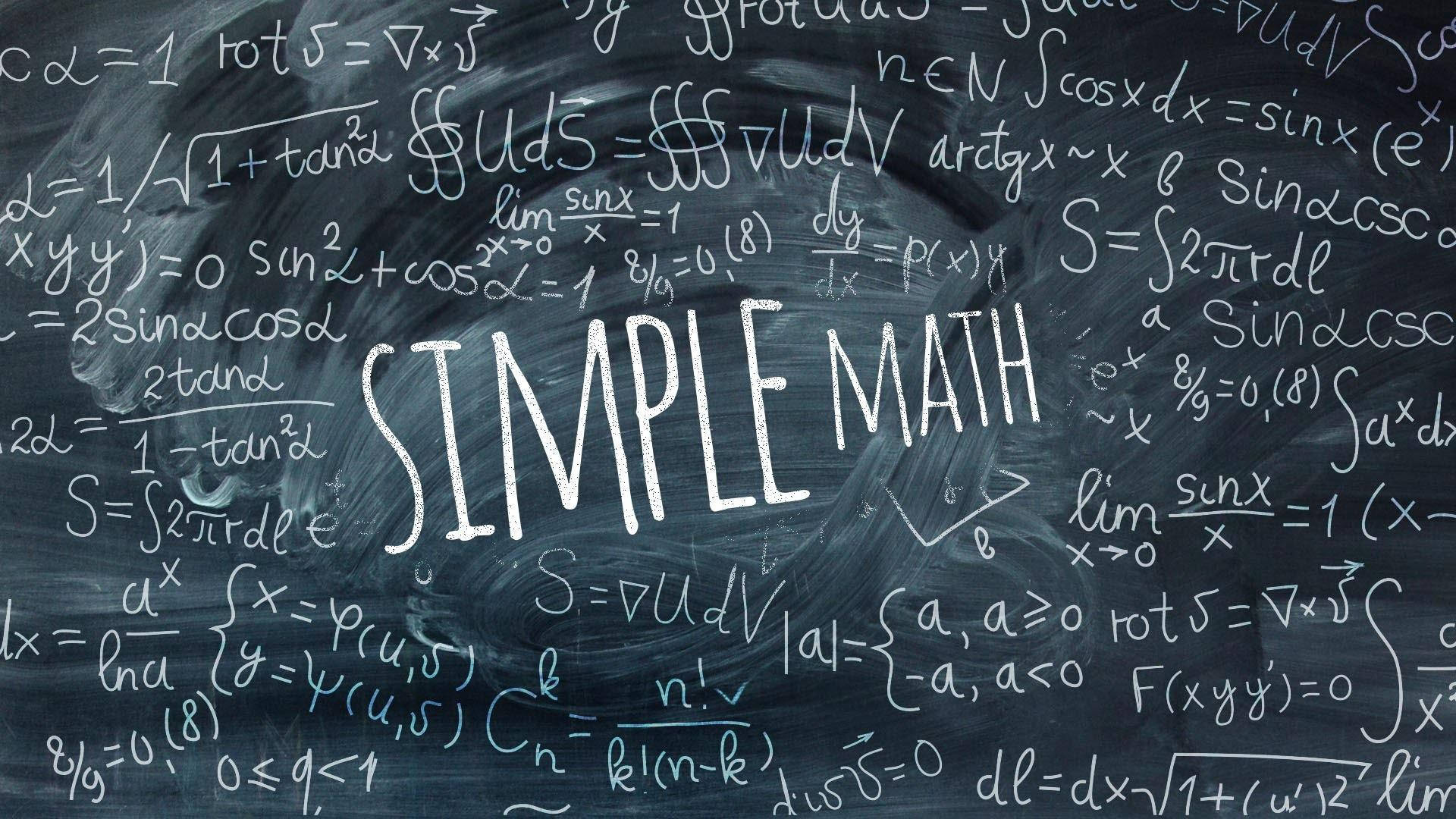 Matemáticasecuaciones Matemáticas Simples Fondo de pantalla
