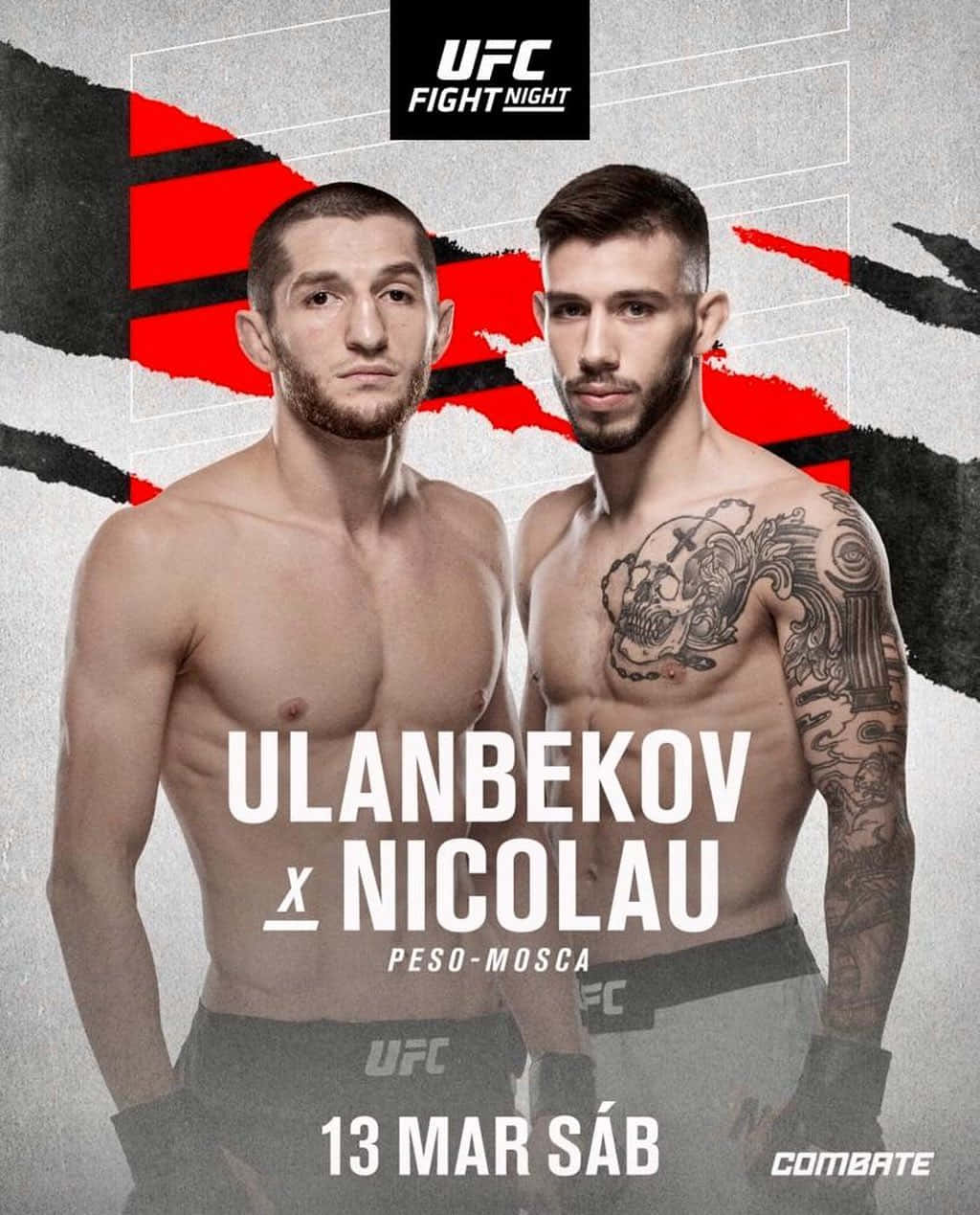 Matheus Nicolau and Tagir Ulanbekov in Pre-fight Promotional Poster Wallpaper