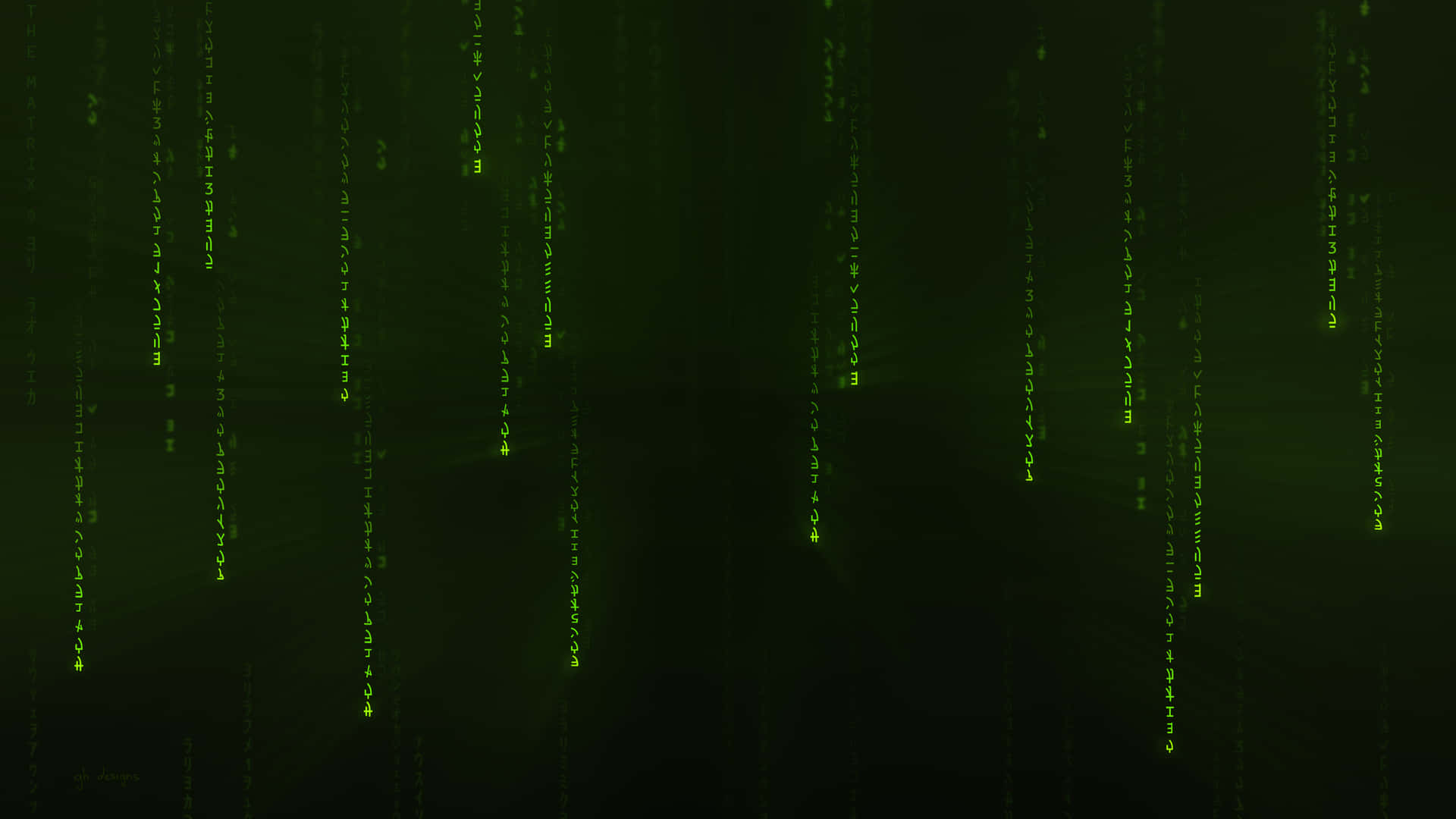Den mystiske Matrix Code tapet. Wallpaper