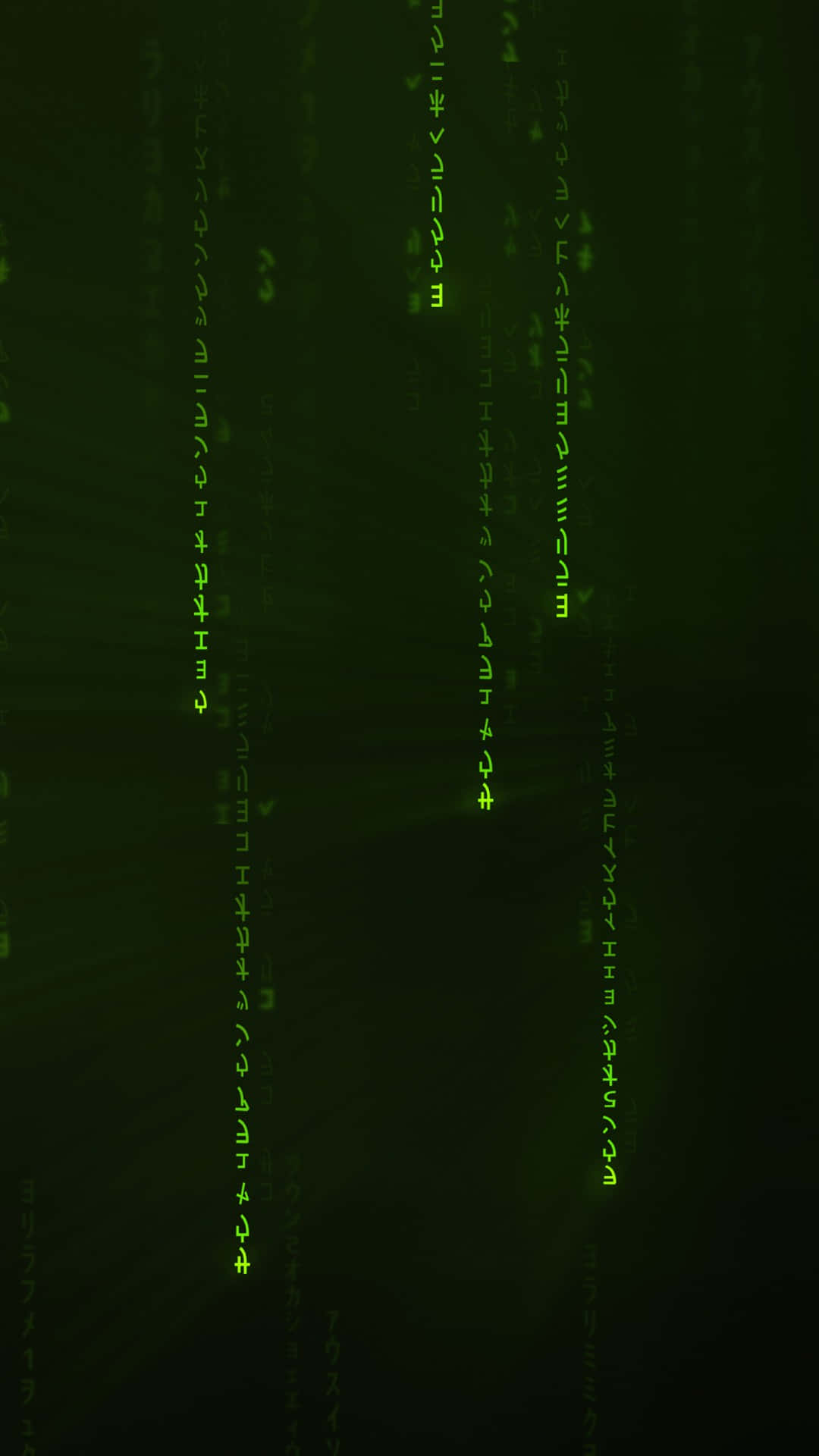 En grøn baggrund med et matrix af tal Wallpaper
