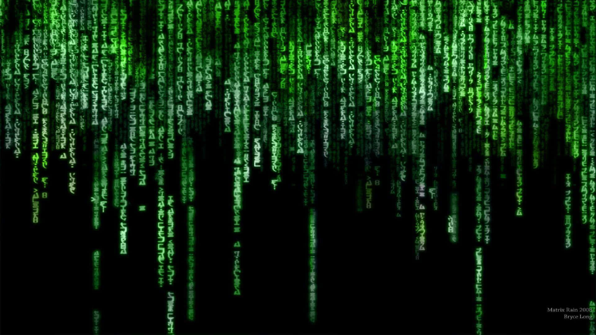 Pixlaraccelererar Som Matrix I Denna Fängslande Zoom-bakgrund.