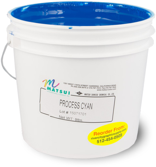 Matsui Process Cyan Plastic Bucket PNG