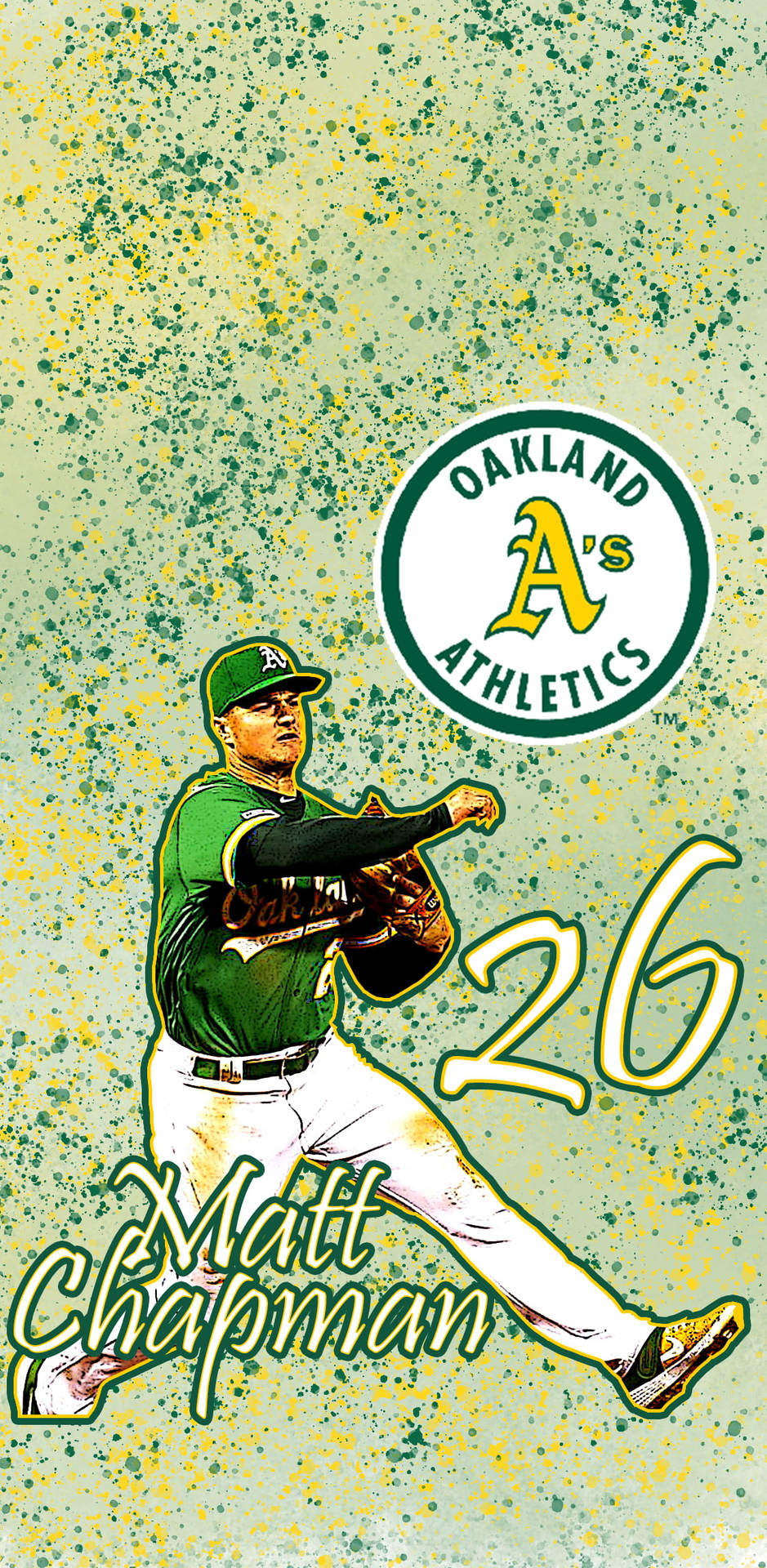 Matt Chapman Number 26 Oakland Athletics Wallpaper