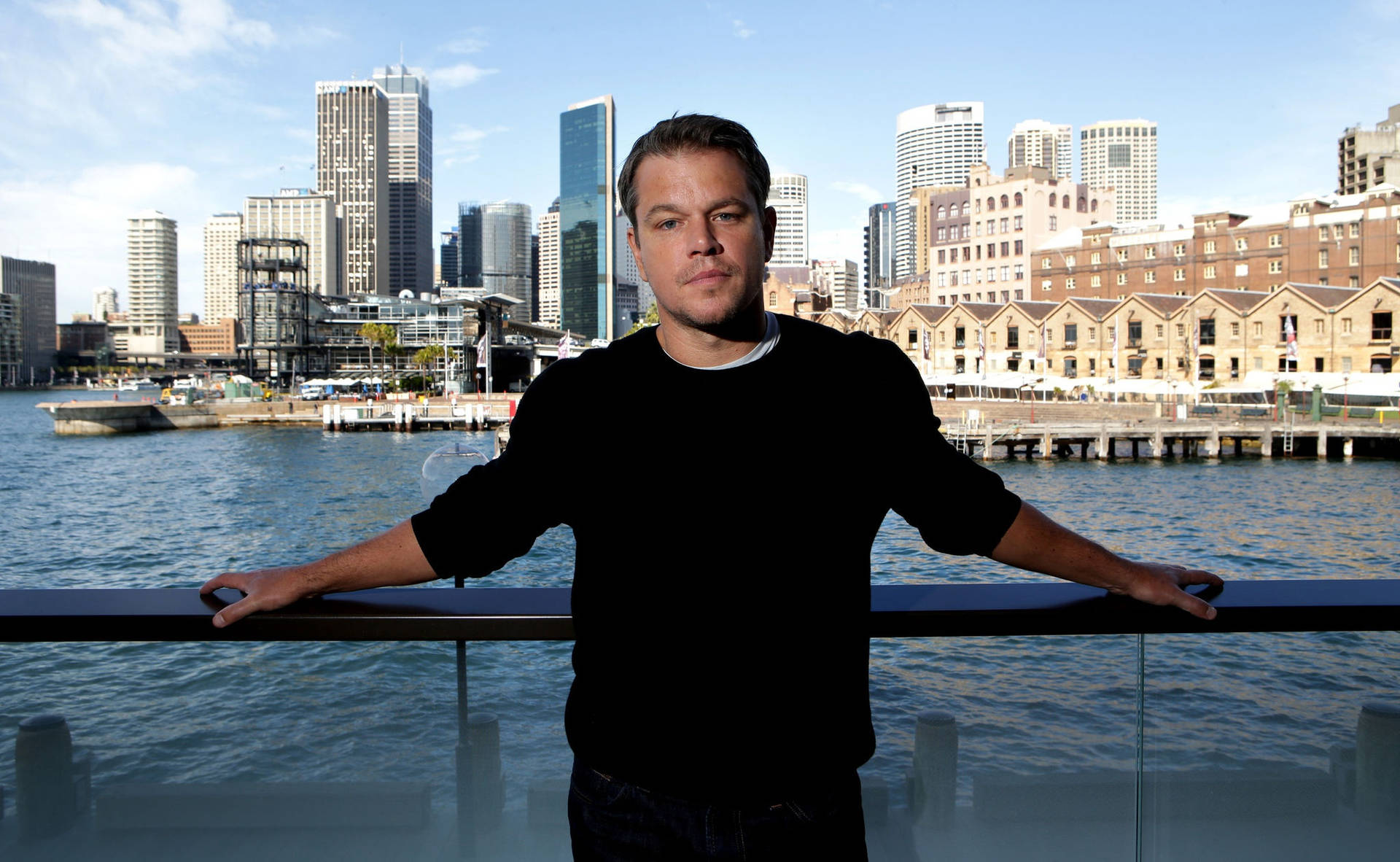 Matt Damon Casual In Sydney Wallpaper
