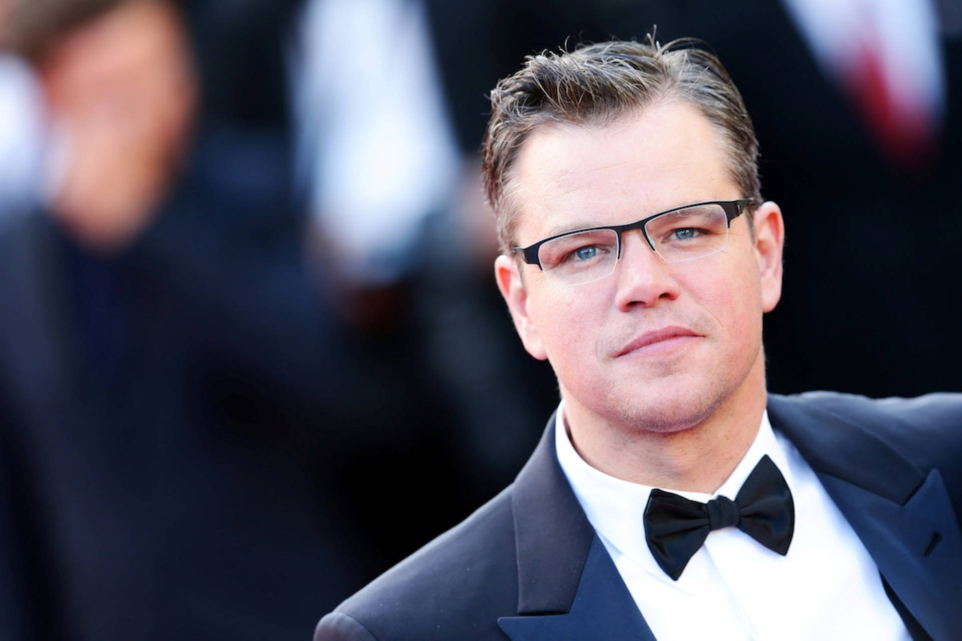 Matt Damon Wearing Specs Wallpaper