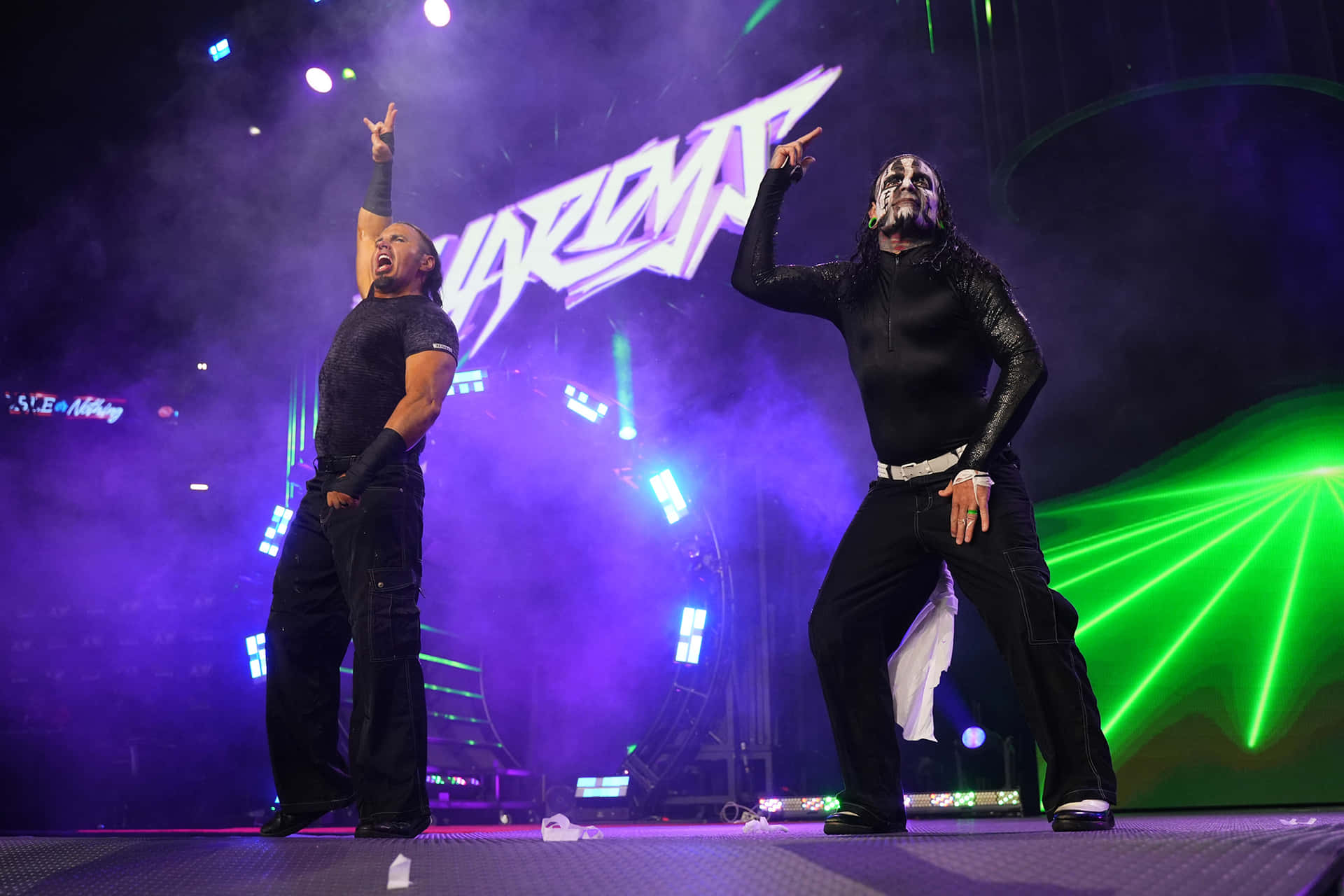 Matt Hardy And Jeff Hardy Aew Double Or Nothing Wallpaper