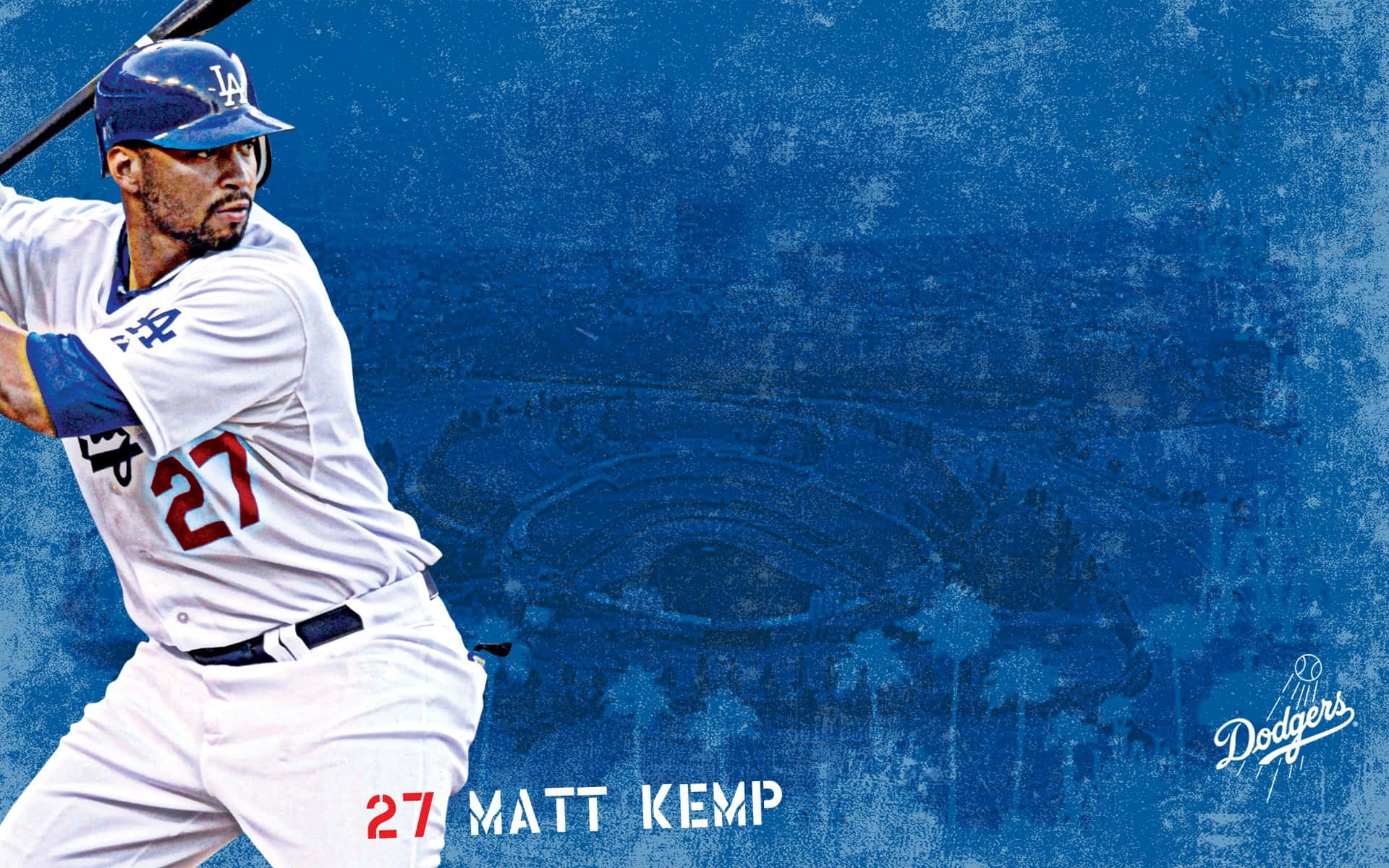 Matt Kemp L A Dodgers Honkbal Actie Achtergrond