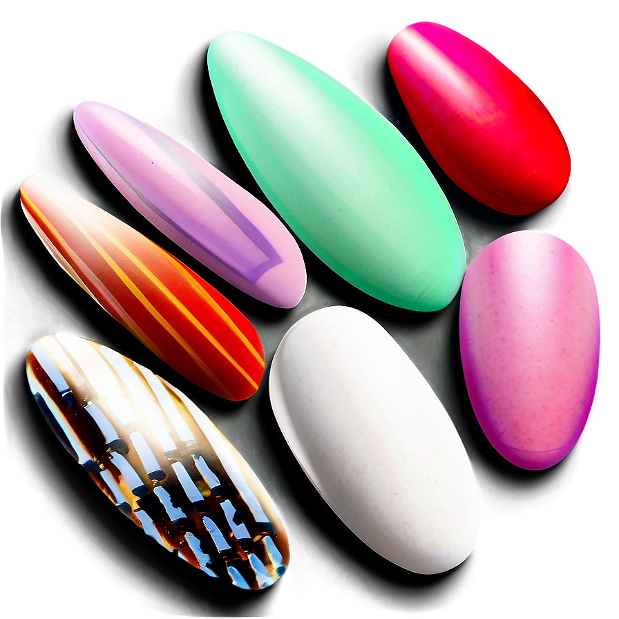 Matte Acrylic Nails Collection Png Vdr26 PNG