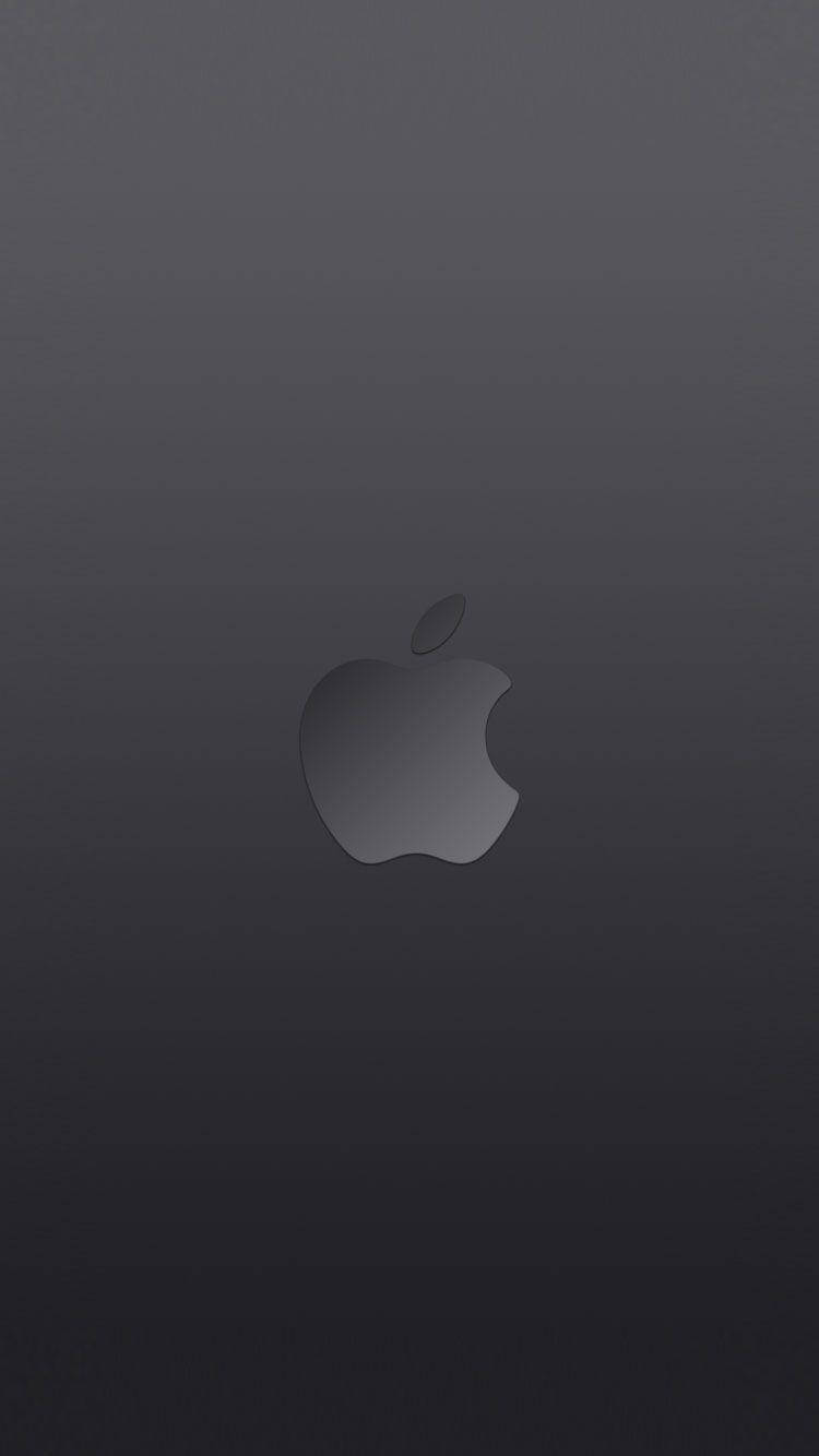 Matteschwarzes Apple-logo Iphone Se Wallpaper