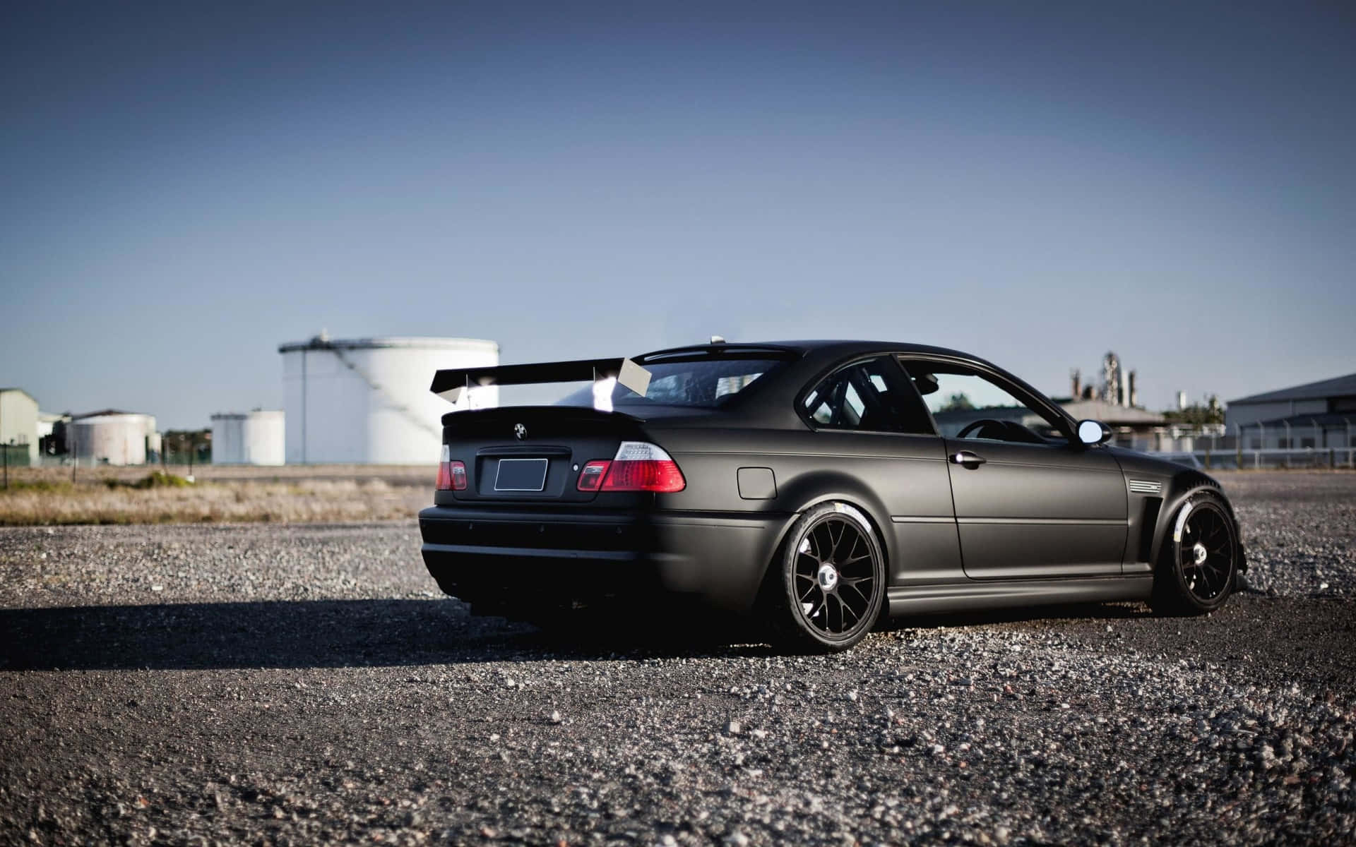 Bmw E46 Coupe Noire Mate Fond d'écran