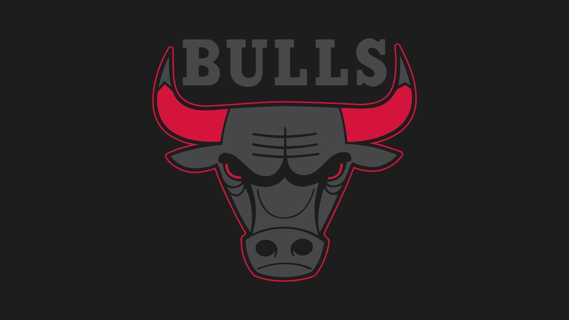 Matte Black Bulls Logo Wallpaper