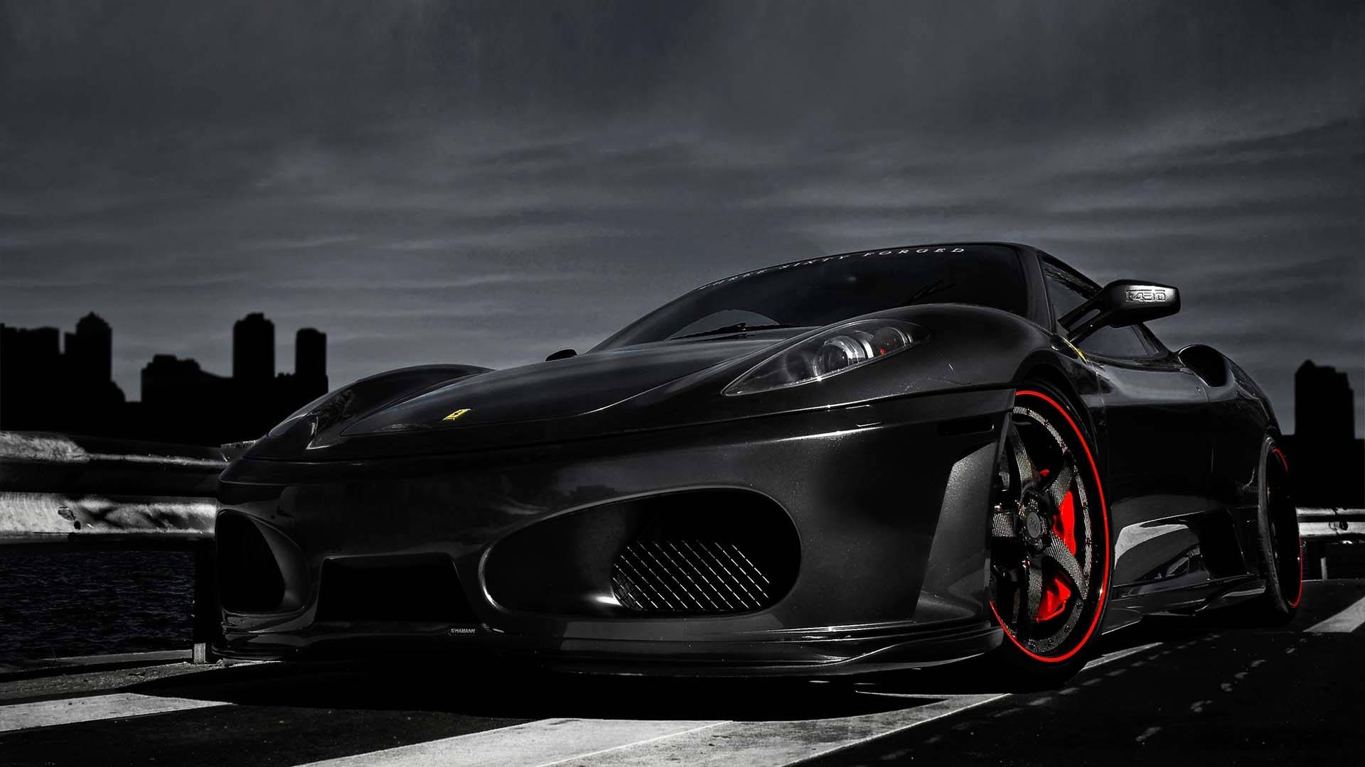 Matte Black Ferrari Wallpaper