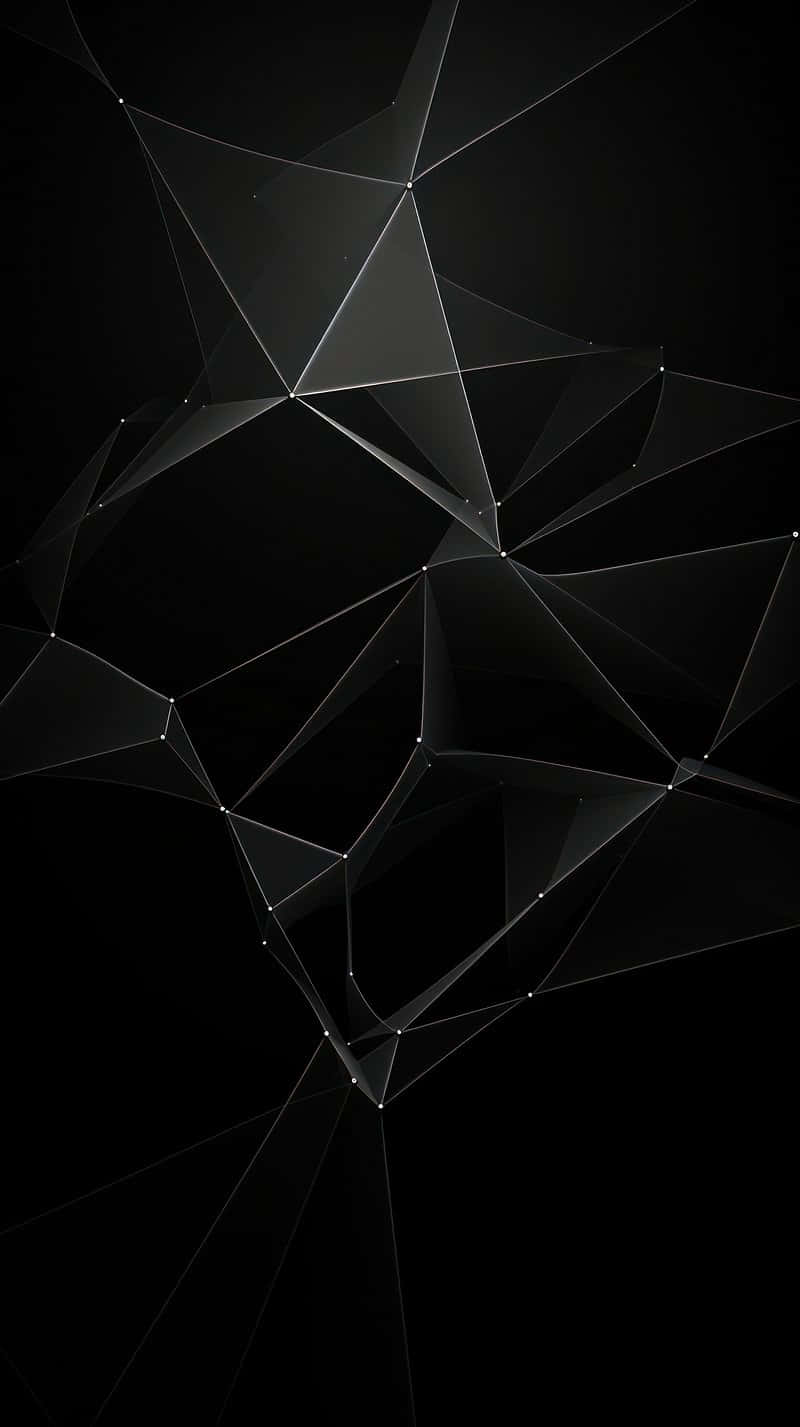 Matte Black Geometric Design Wallpaper