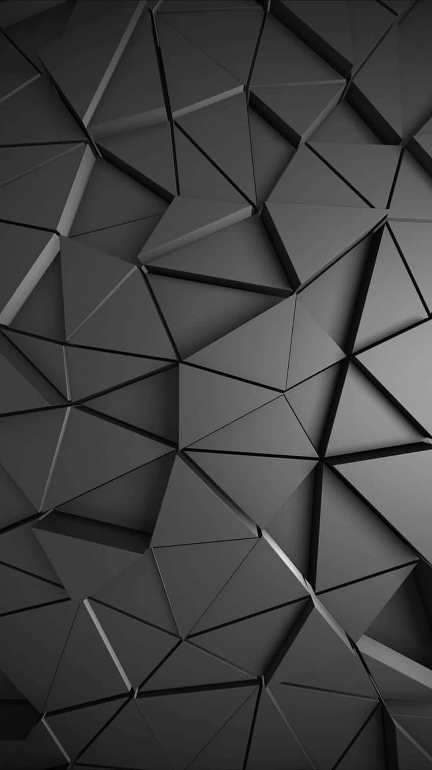 Matte Black Geometric Pattern Wallpaper