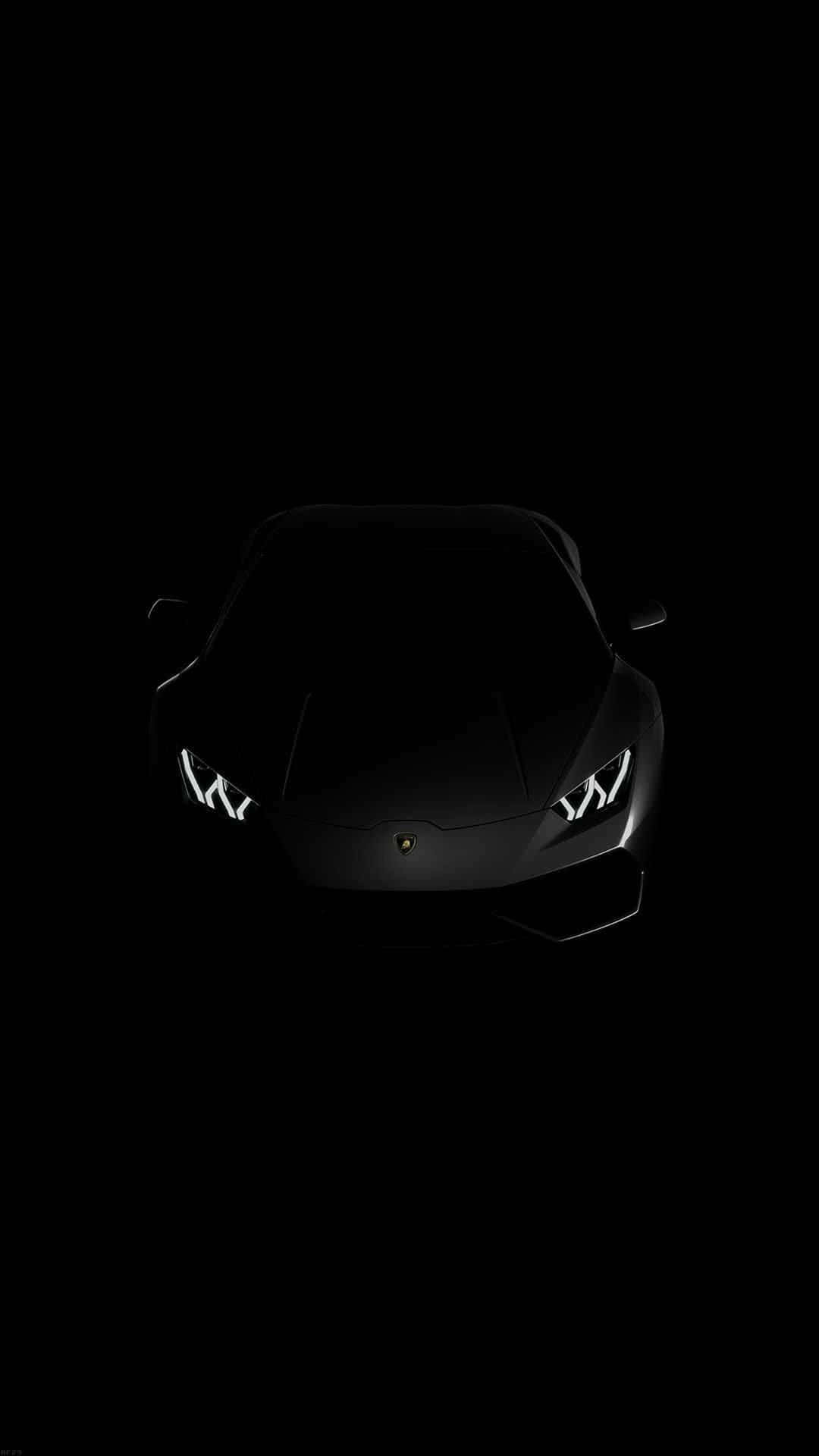 Matte Black Lamborghiniin Darkness Wallpaper