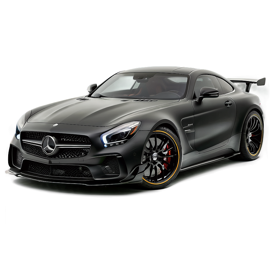 Download Matte Black Mercedes Benz Gtr Png Mmg | Wallpapers.com