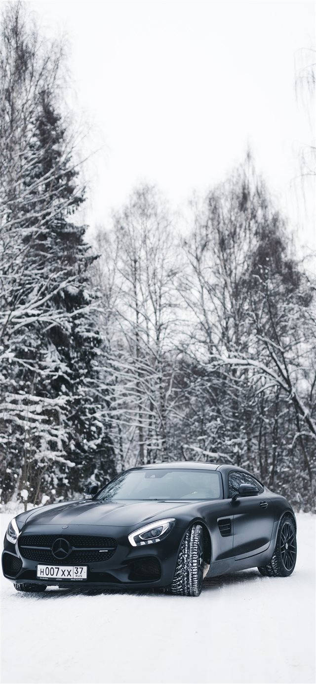 Matte Black Mercedes Iphone Car Wallpaper