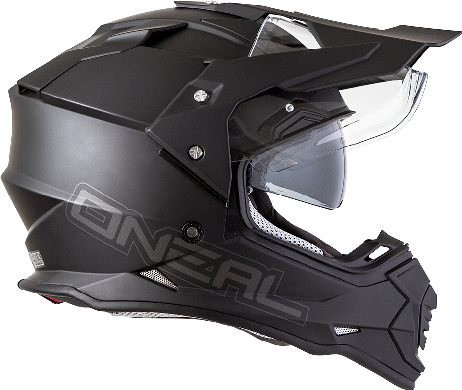 Matte Black Motorcycle Helmet PNG