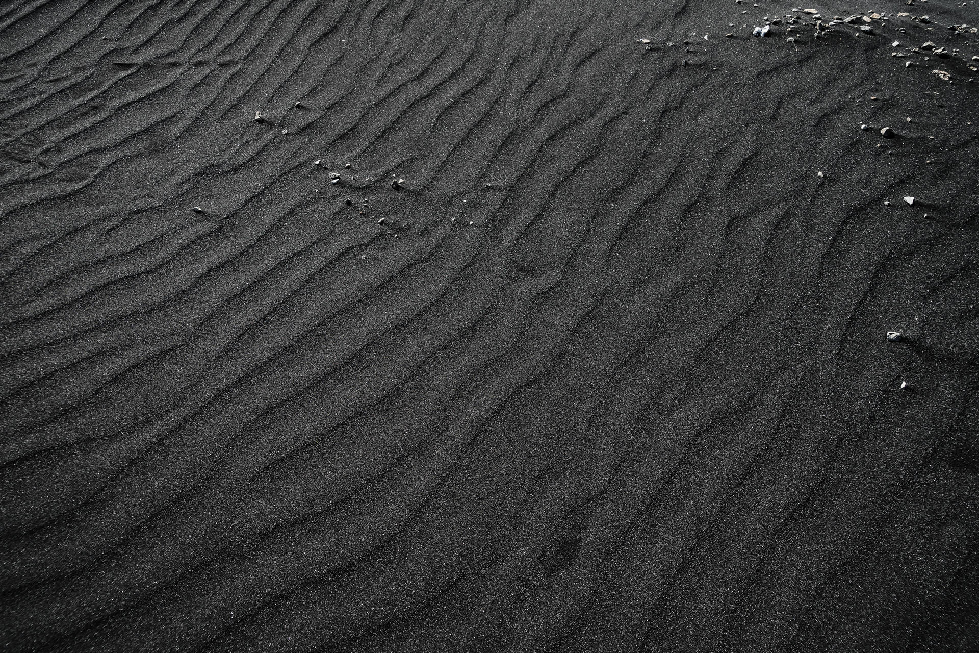 Matte Black Sandy Beach Background