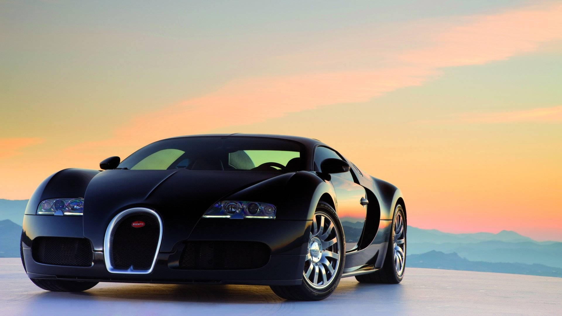 Matte Cool Bugatti Sunset Wallpaper