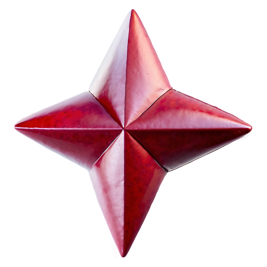 Matte Red Star Png 05232024 PNG