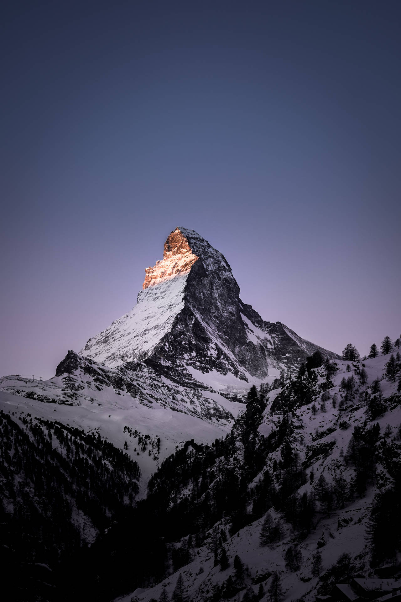Matterhorn Mountainat Dusk SVG