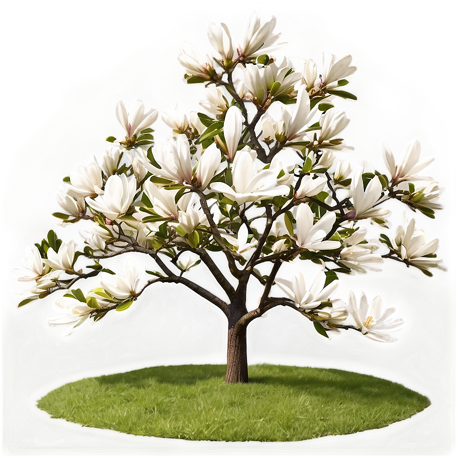 Mature Magnolia Tree Landscape Png 06212024 PNG