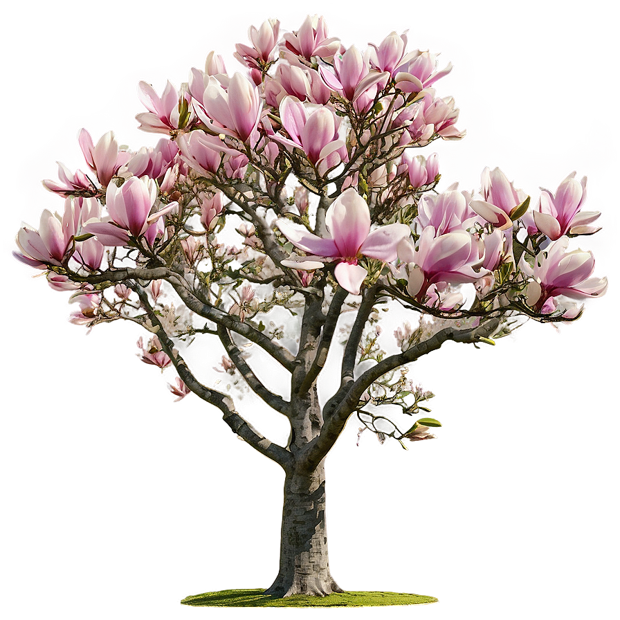 Mature Magnolia Tree Landscape Png Hxf3 PNG