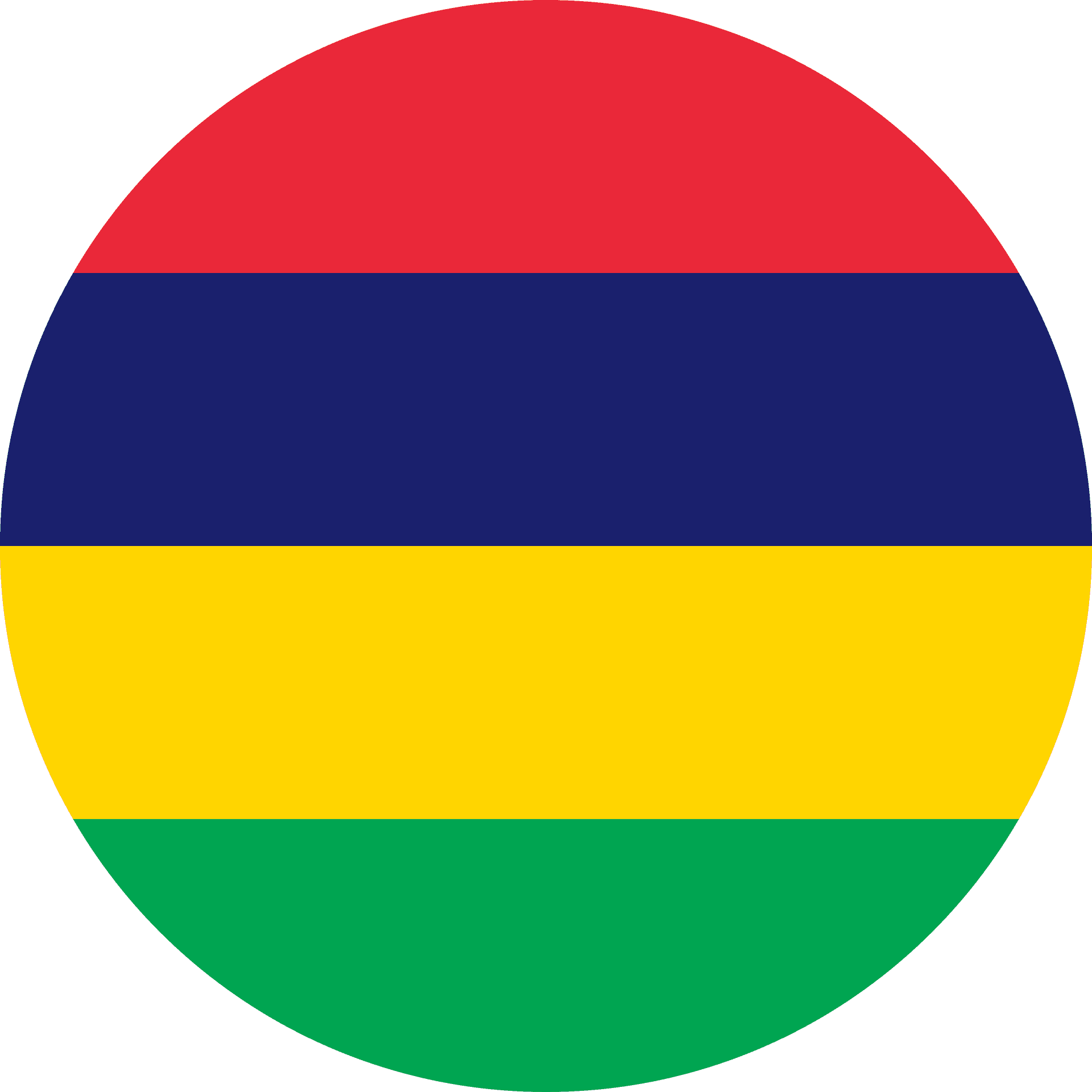 Mauritius Flag Circle PNG