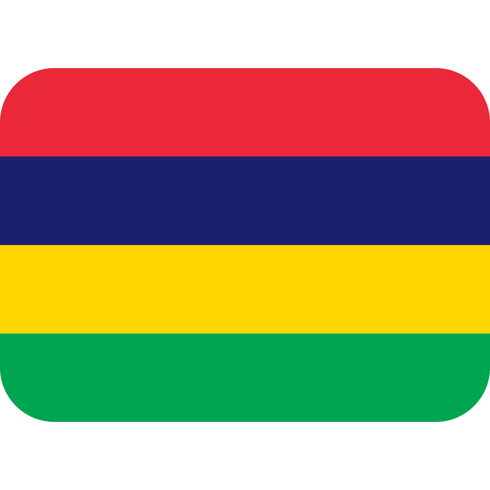 Mauritius Flag Representation PNG