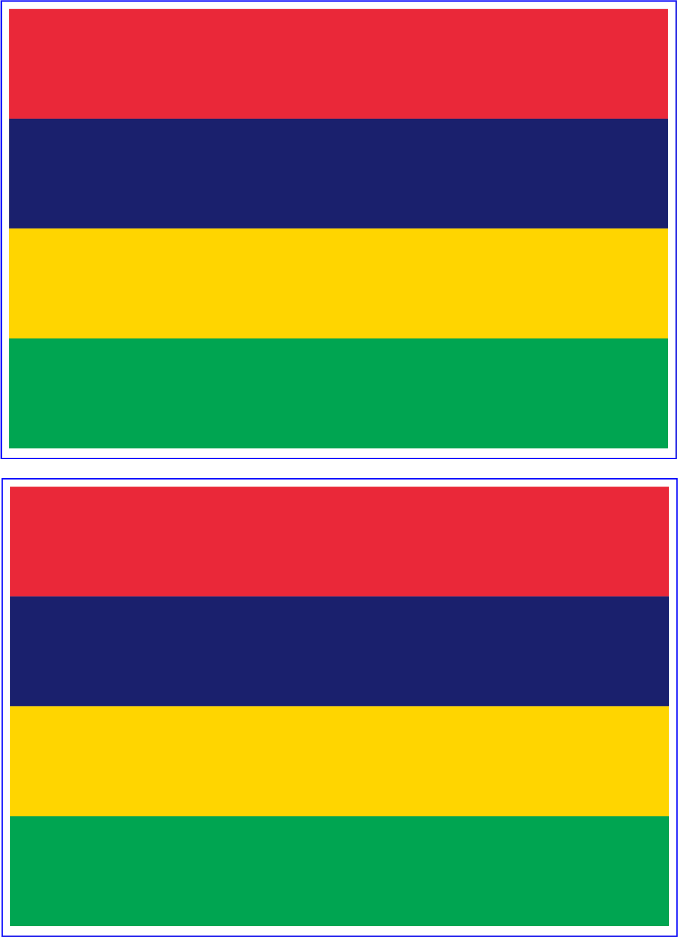 Mauritius Flag Vertical Display PNG