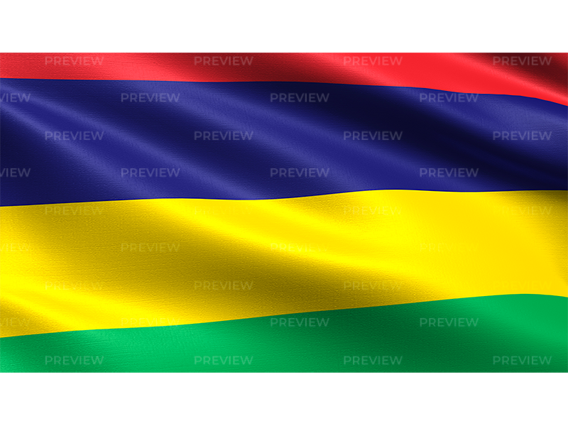 Mauritius Flag Waving Texture PNG