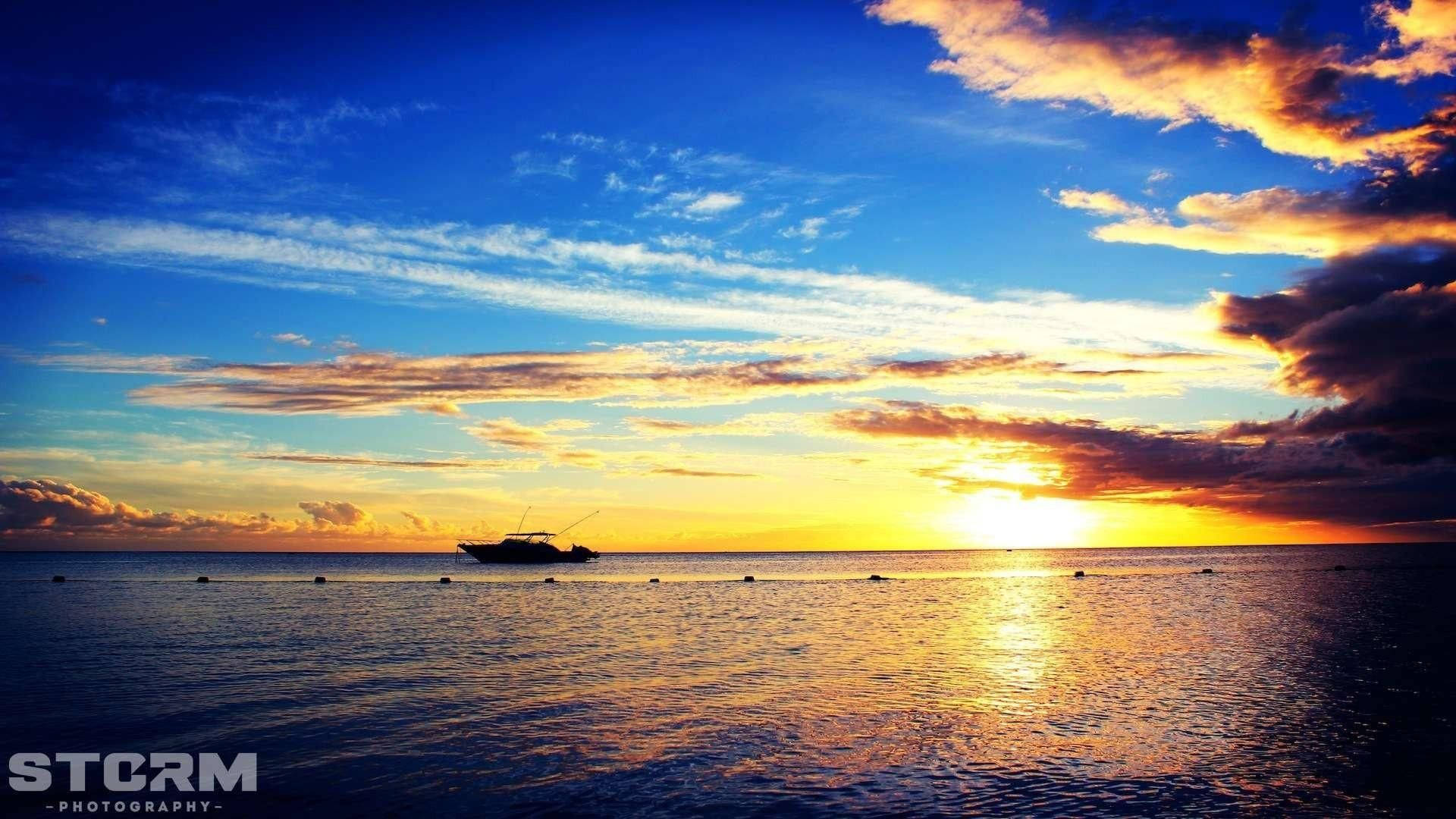 Mauritius Sunset View Wallpaper