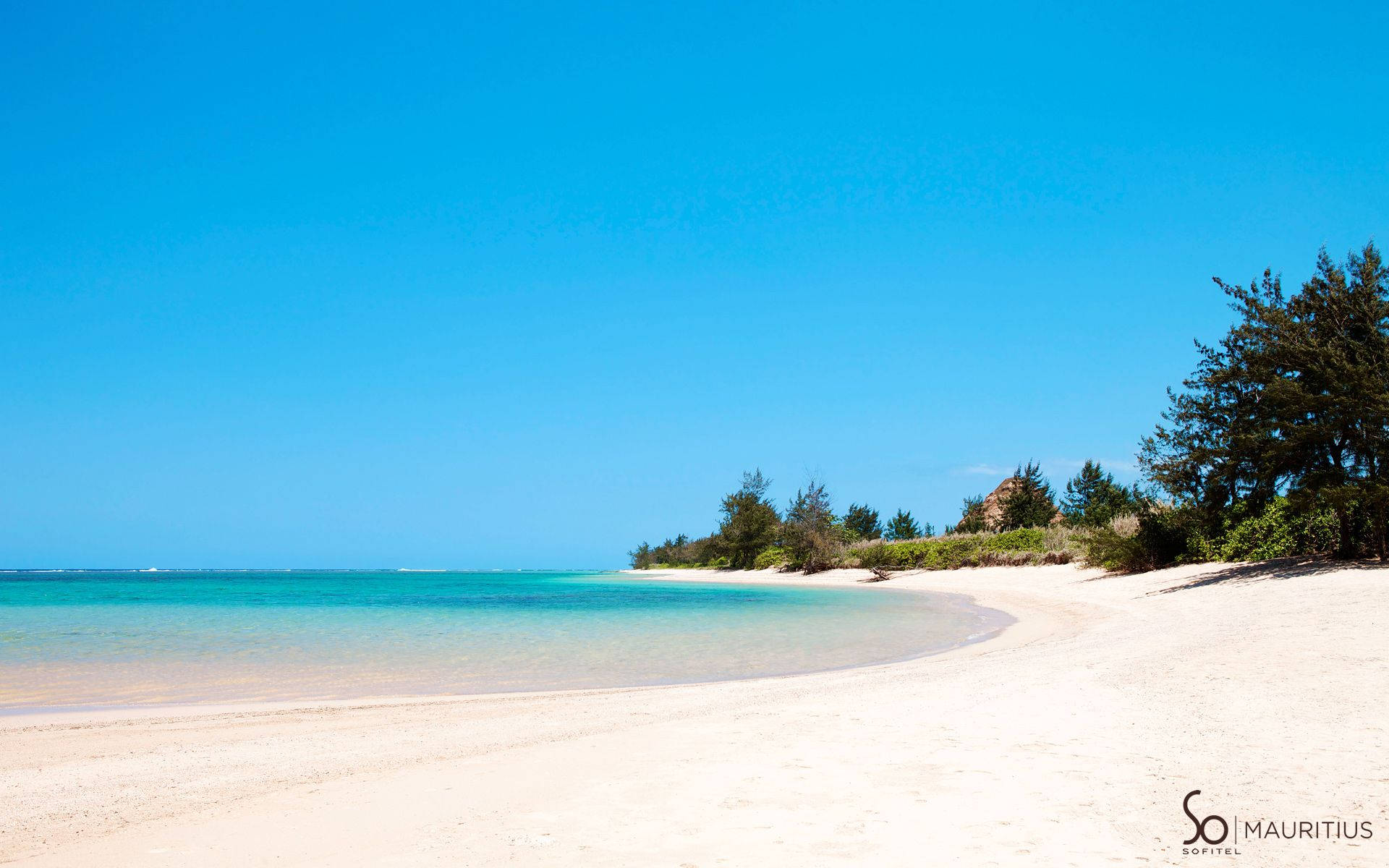 Mauritius White Sand Beach Wallpaper