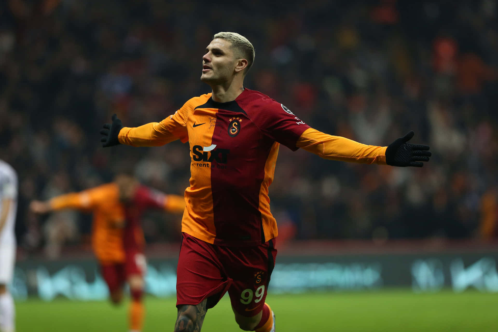 Download Mauro Icardi Celebrating Goal Galatasaray Wallpaper ...