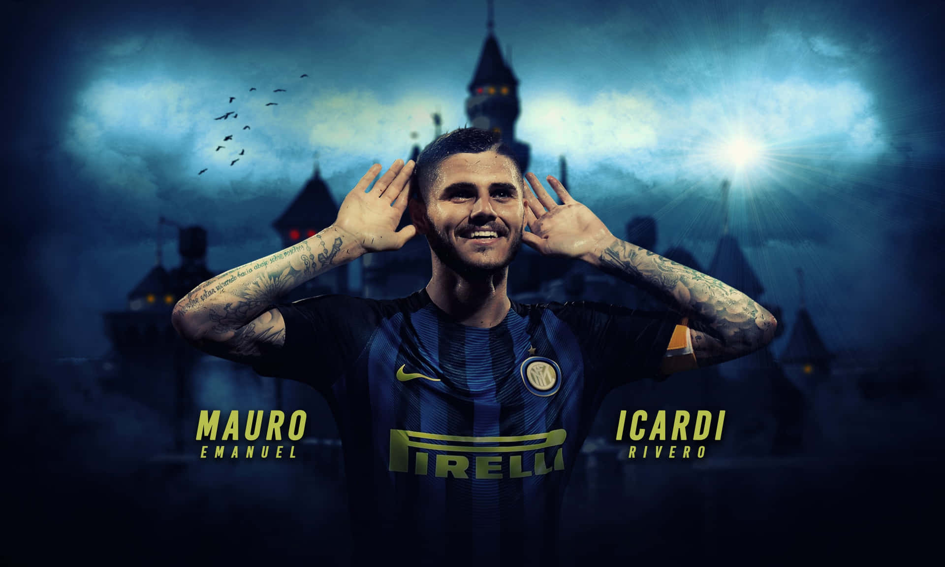Mauro Icardi Celebration Inter Milan Wallpaper