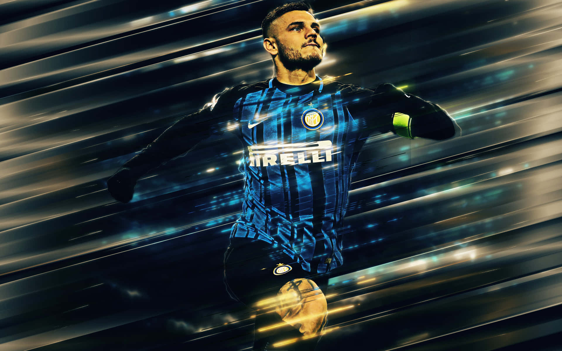 Mauro Icardi Inter Milan Action Shot Wallpaper