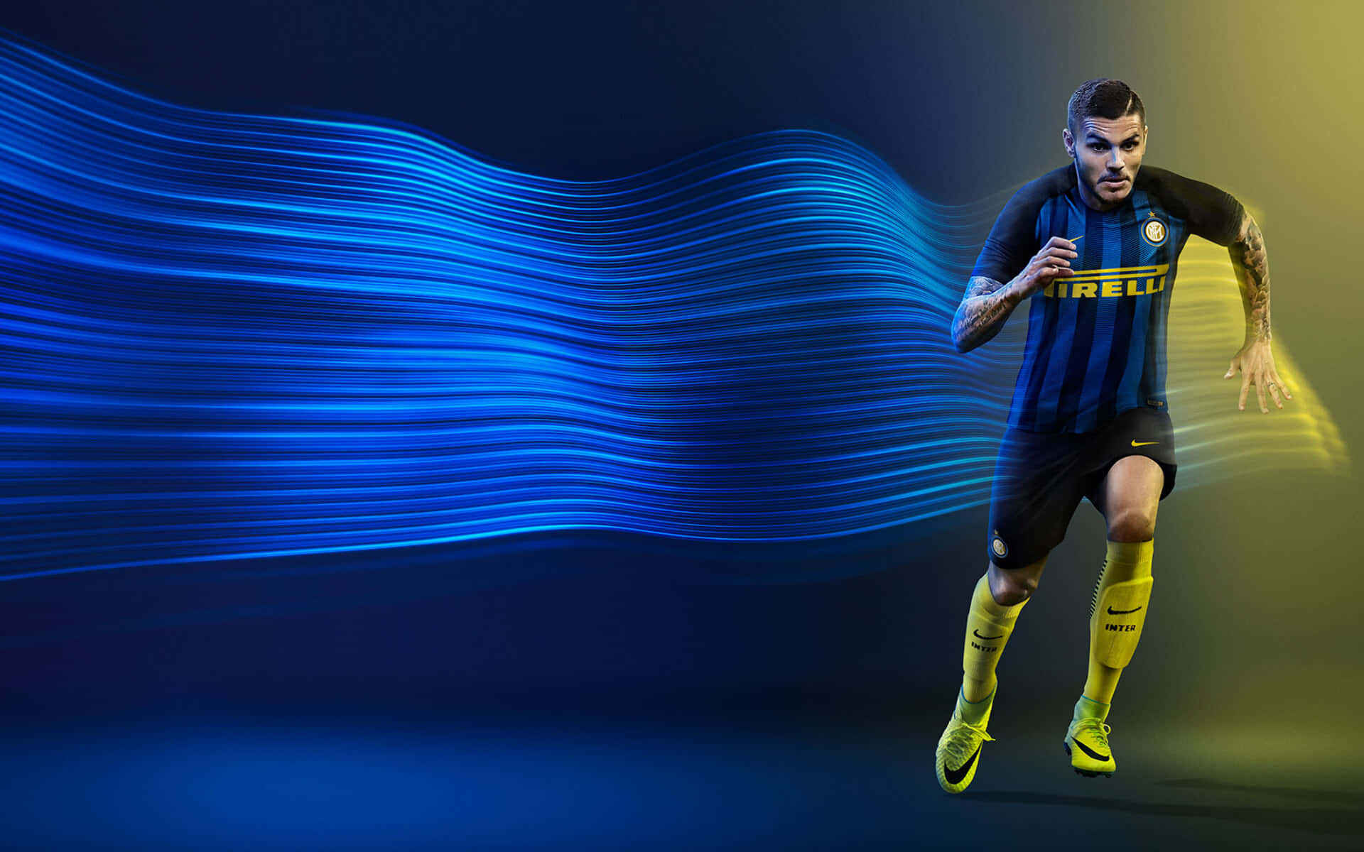 Mauro Icardi Inter Milan Action Shot Wallpaper