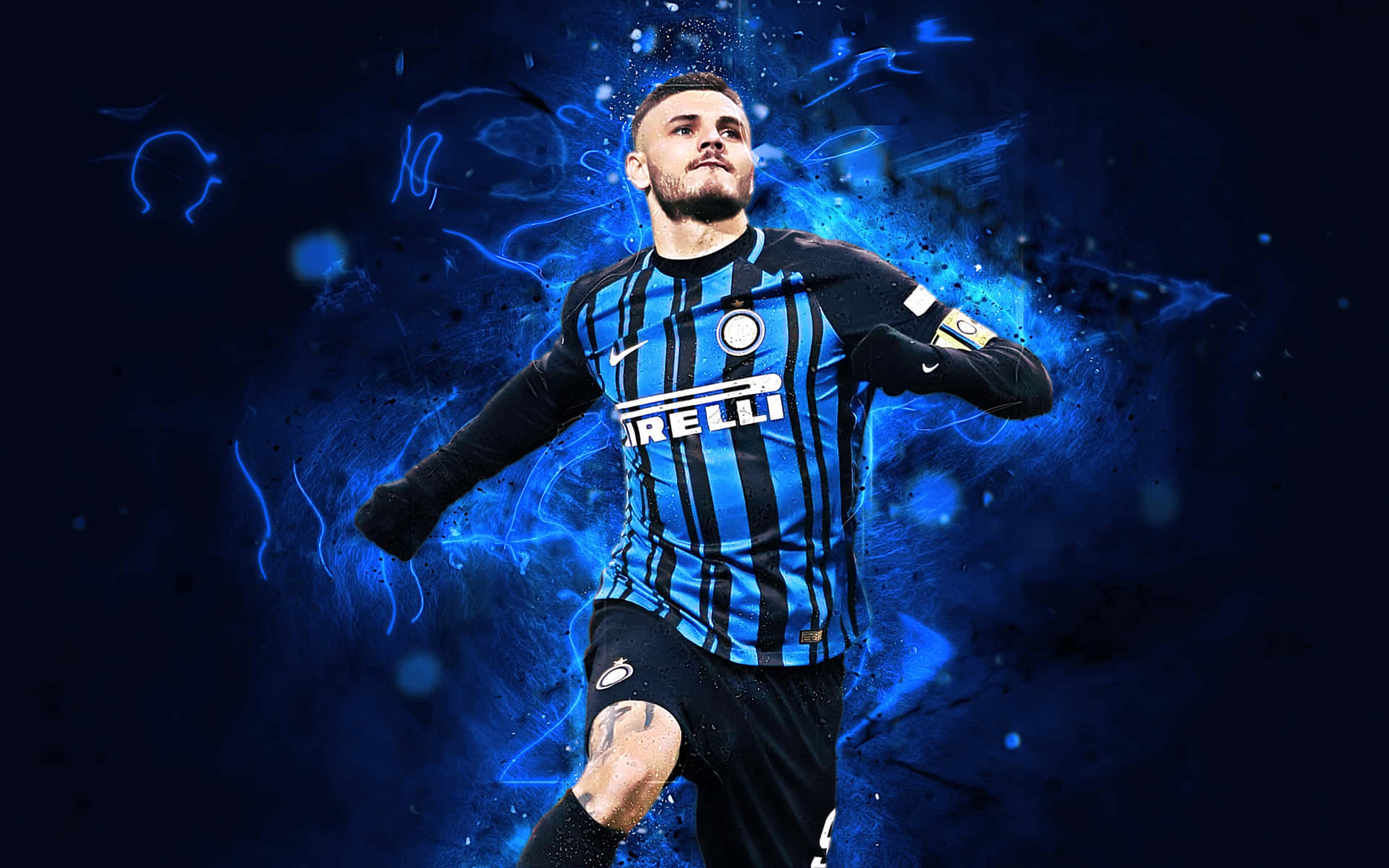 Mauro Icardi Inter Milan Blue Energy Wallpaper