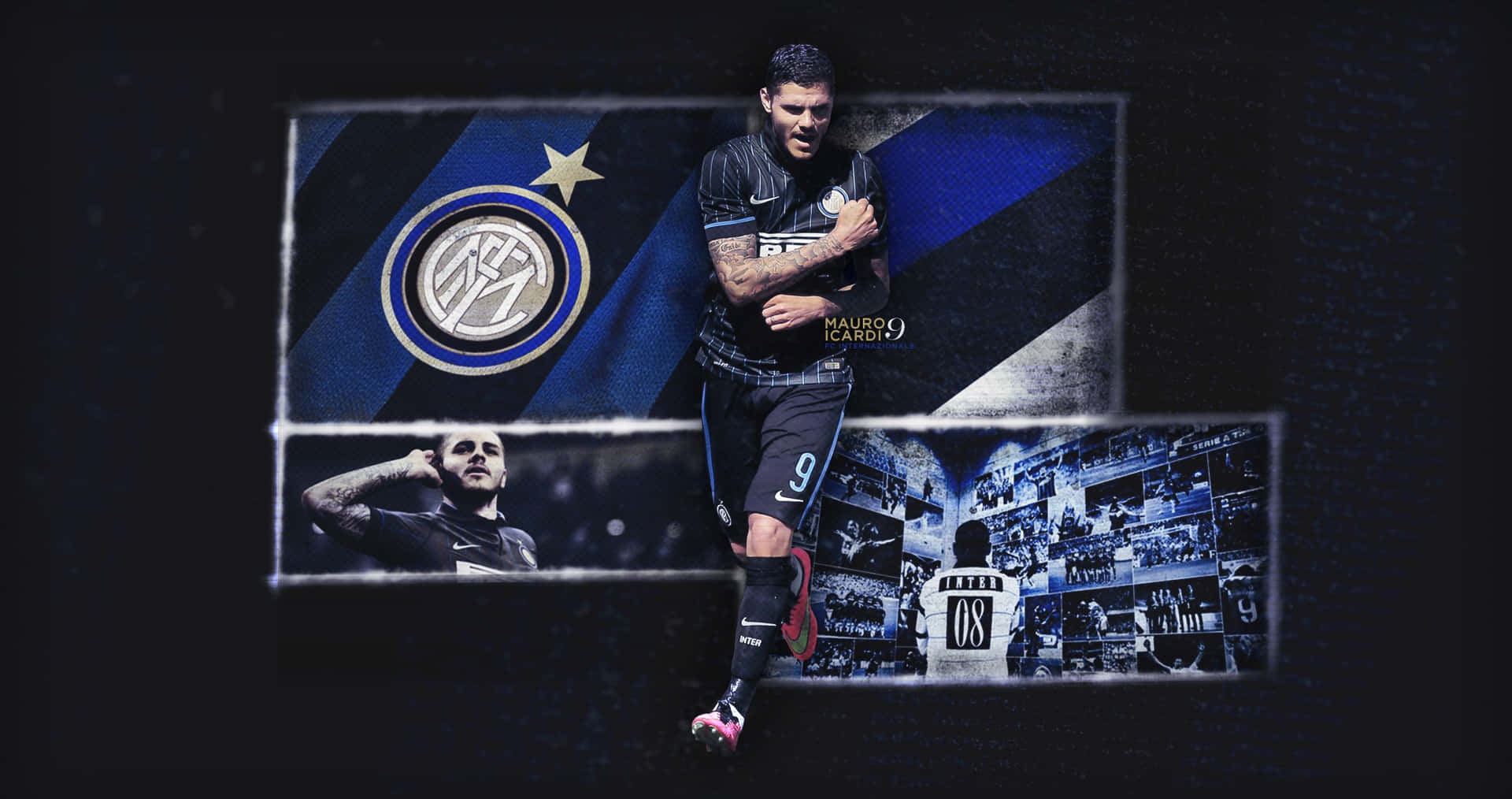 Mauro Icardi Inter Milan Collage Wallpaper