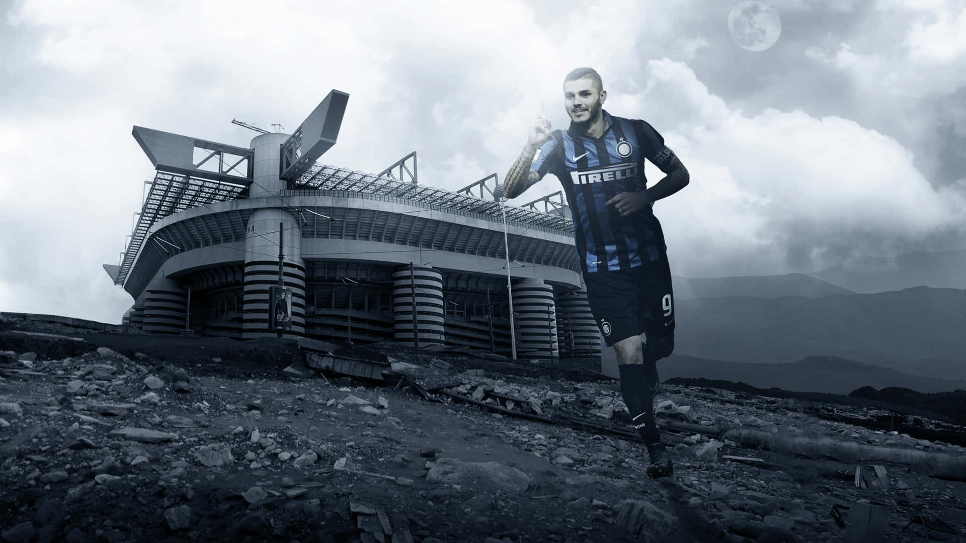 Mauro Icardi Inter Milan Stadium Background Wallpaper