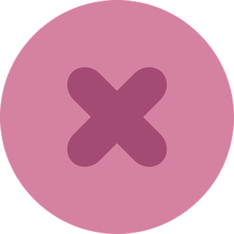 Mauve Circle Cross Icon PNG