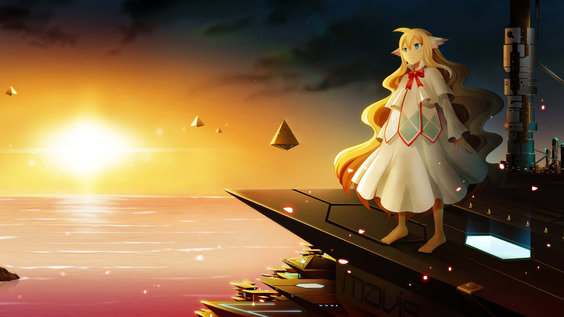 Mavis Vermillion looking enchanting in her ethereal form against a magical background Wallpaper