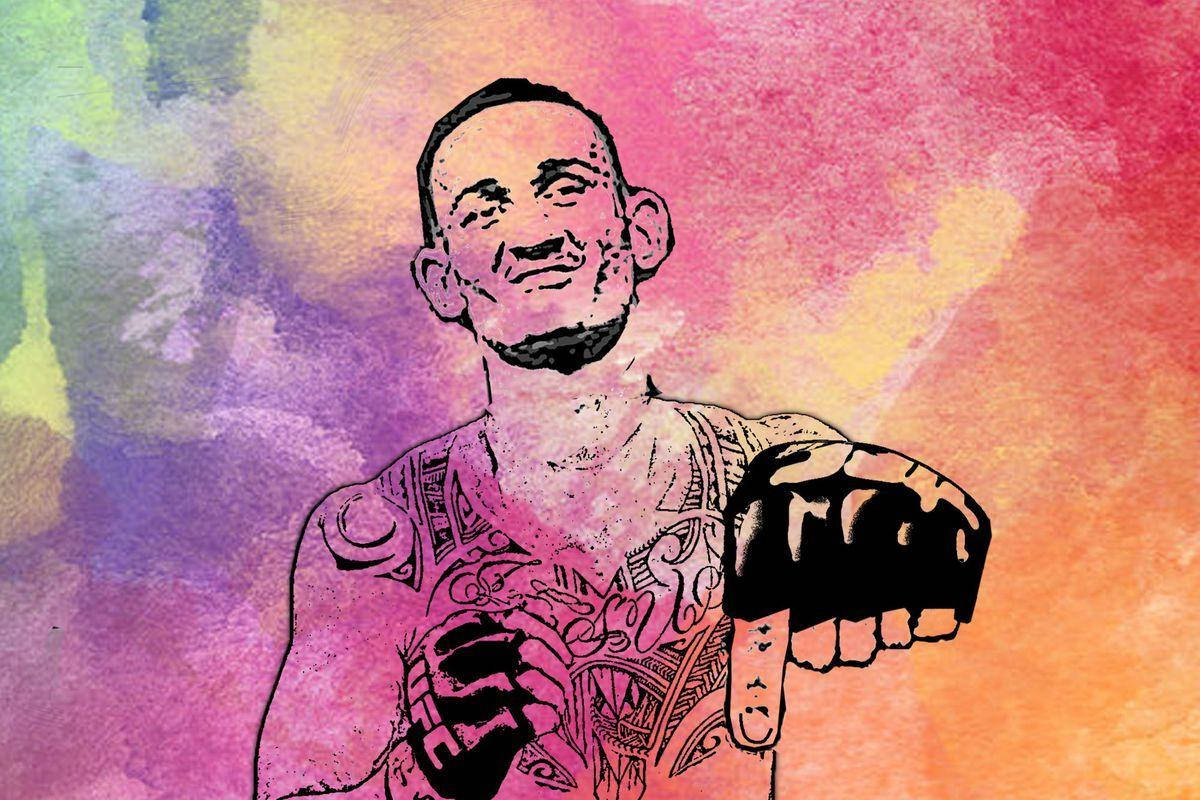 Max Holloway Colorful Background Wallpaper