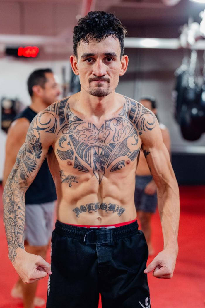 Max Holloway Strong In Gym Wallpaper