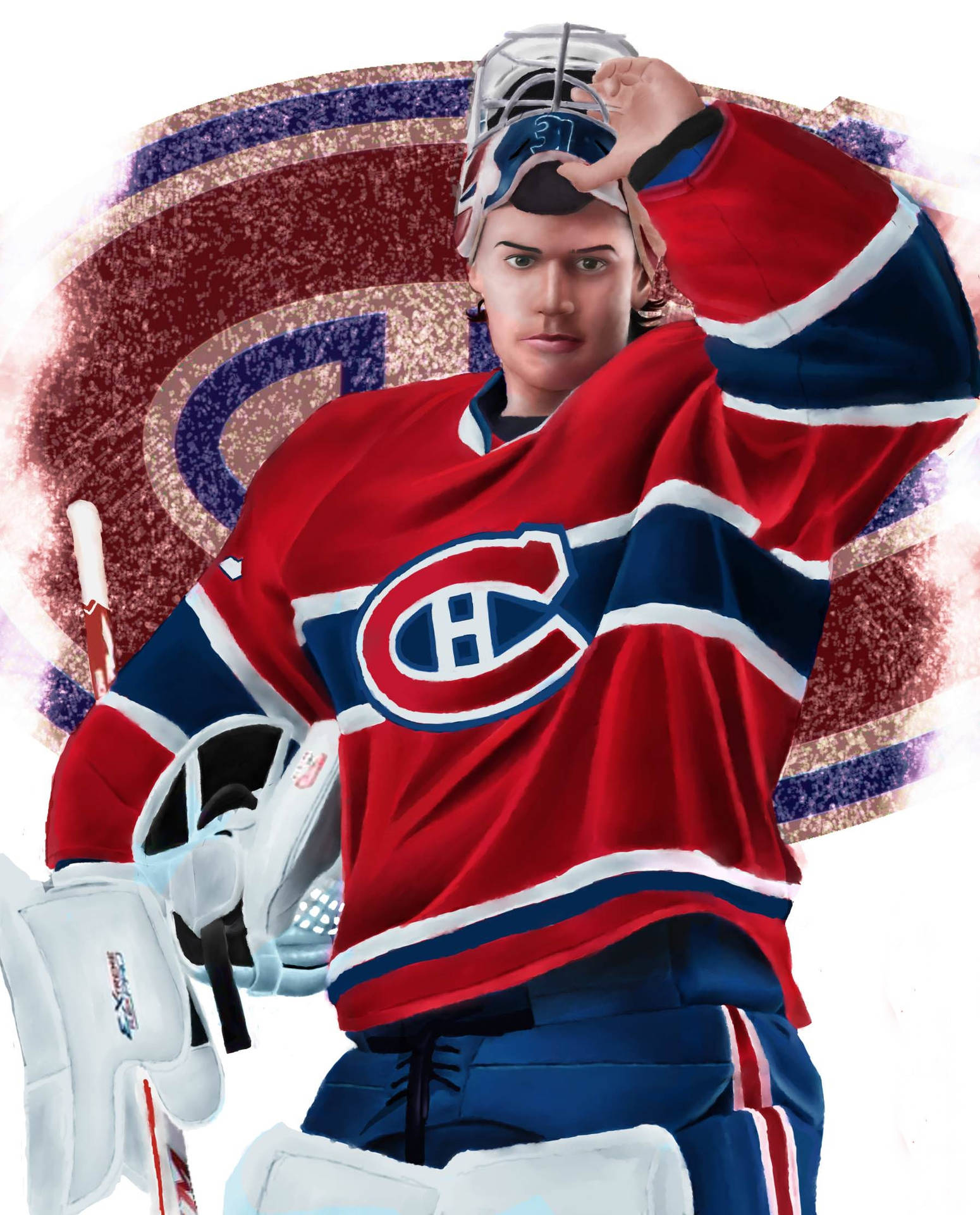 Max Pacioretty Fanart Mit Montreal Canadiens Logo Wallpaper