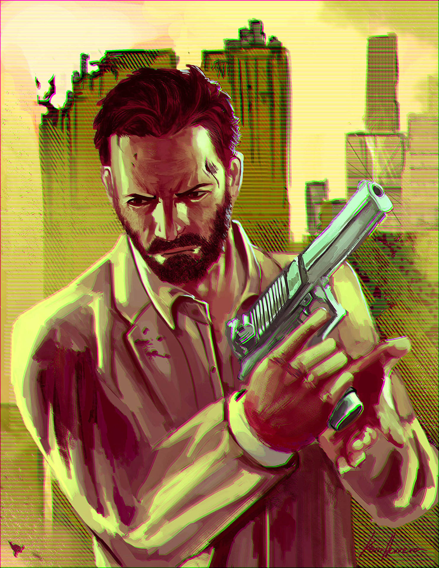 Max Payne Digital Art Wallpaper