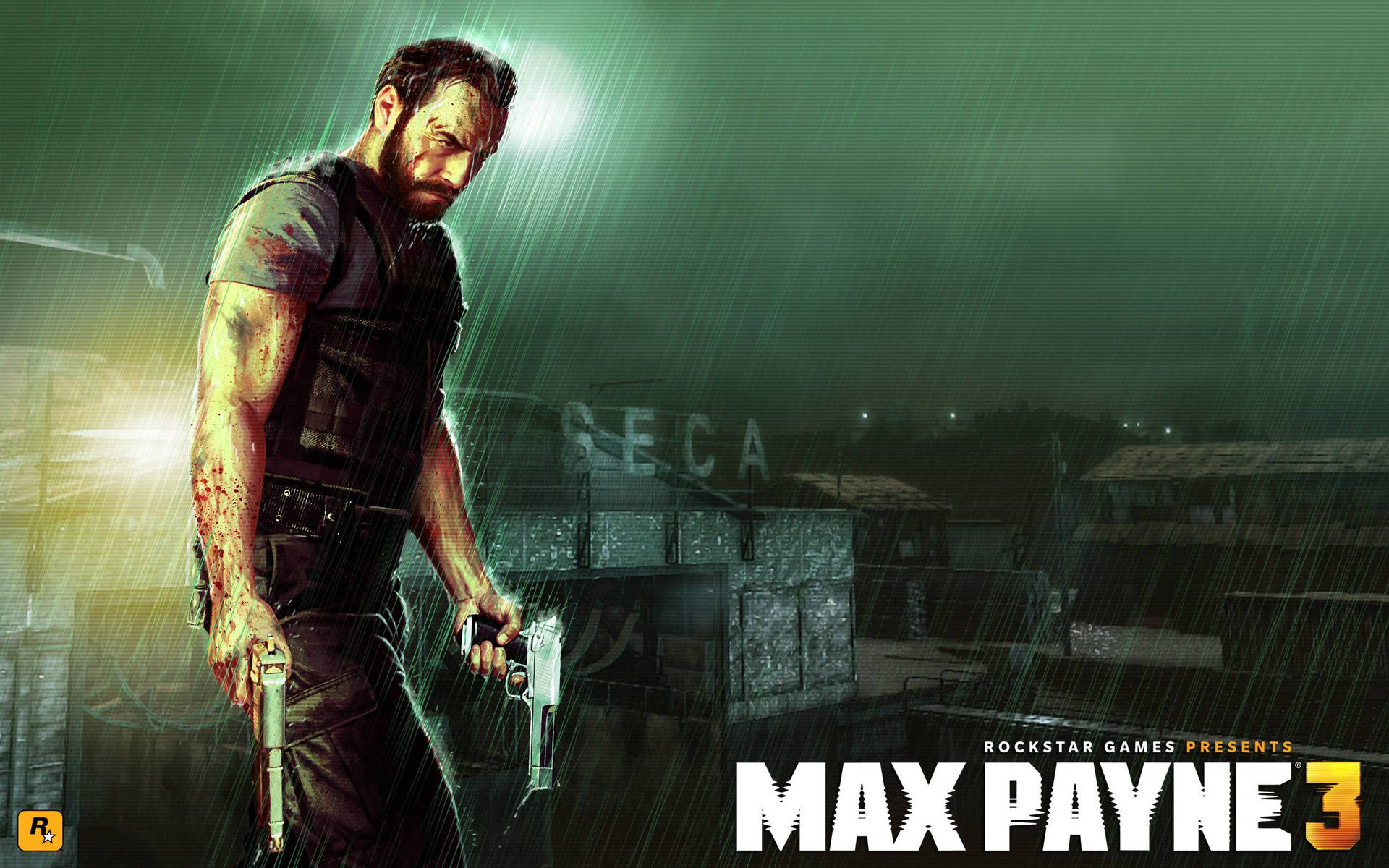 Max Payne Embracing the Rainy Night Wallpaper