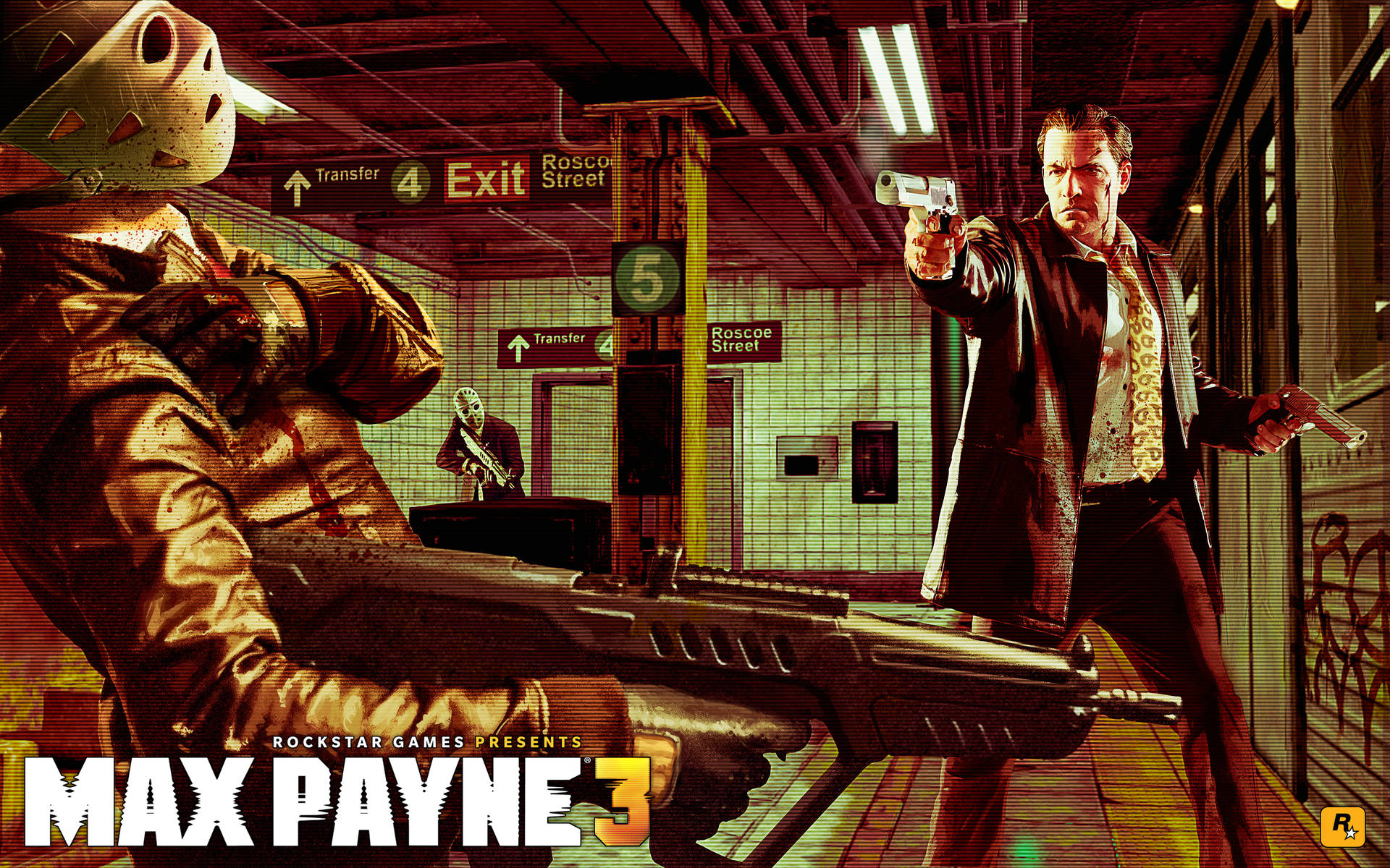 Max Payne Che Spara Ai Nemici Sfondo