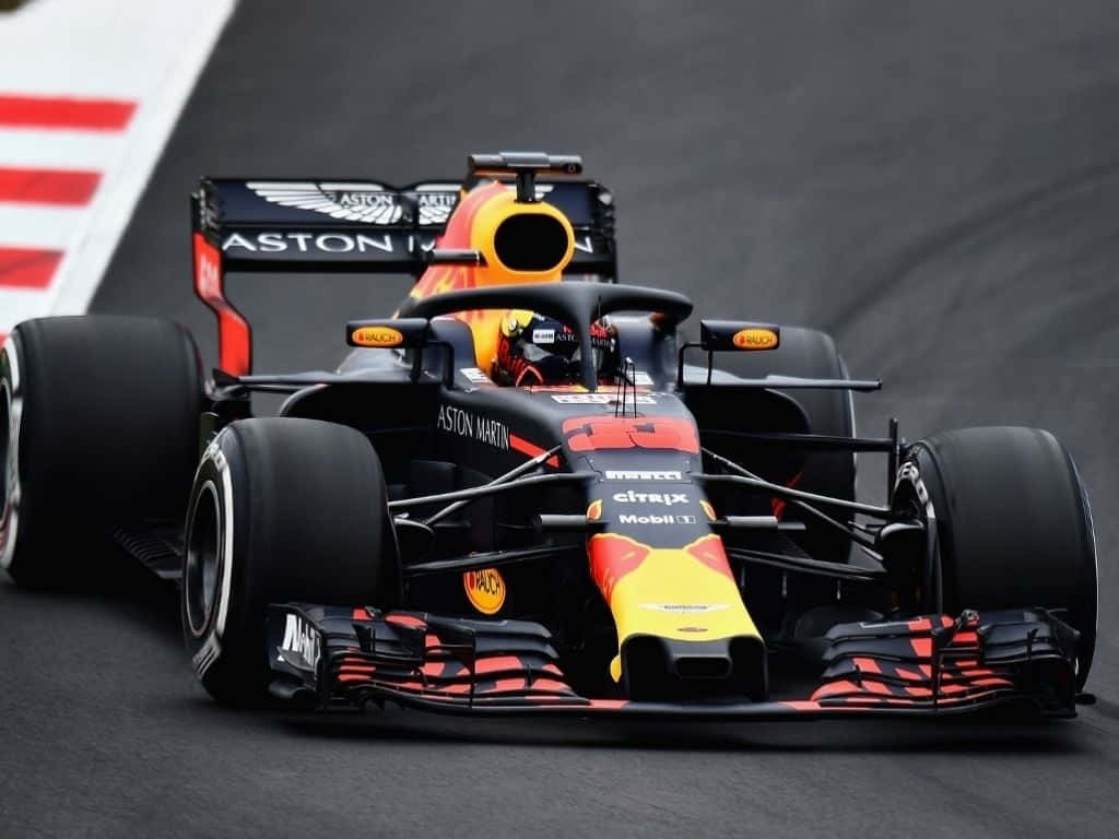 Max Verstappen racing on the circuit